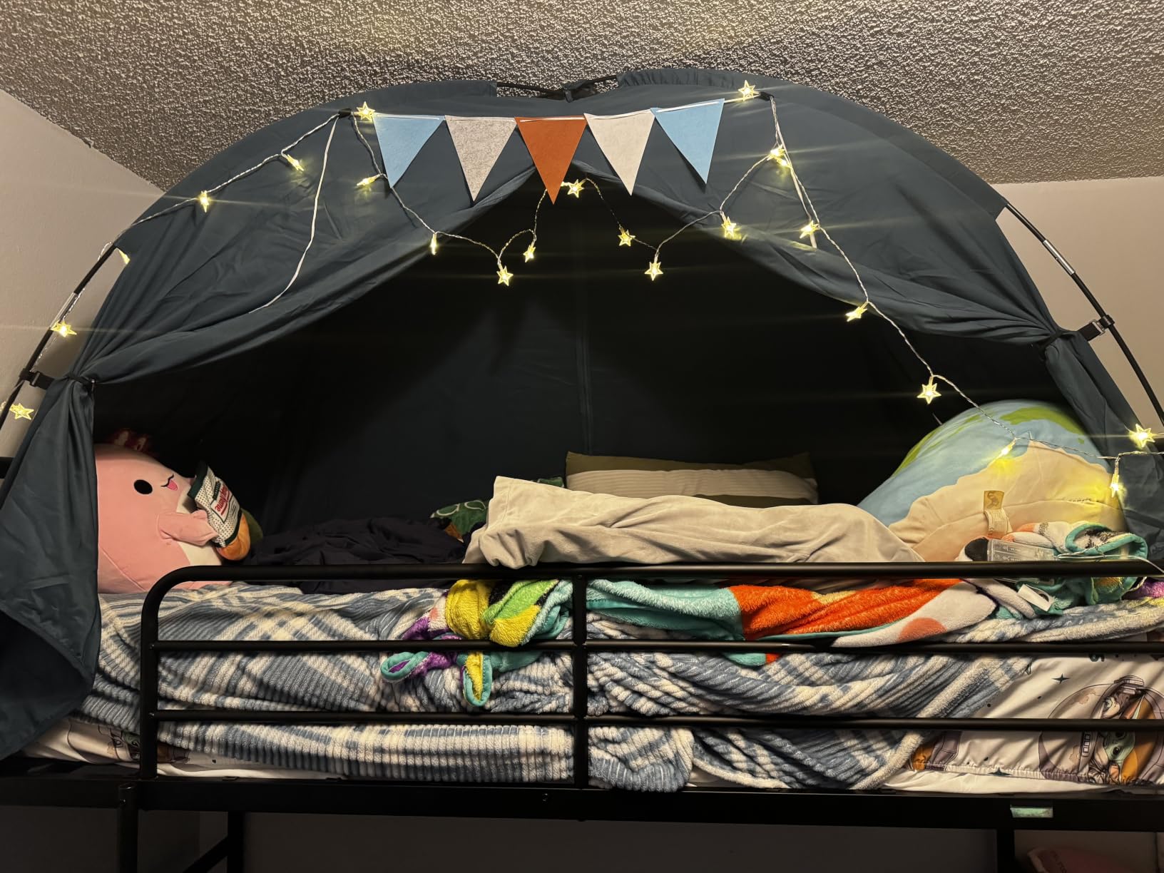 Bed Tent Twin and Full for Kids, Canopy Privacy Sleep Tent Indoor Bunk | Cozy playhouse & reading nook, breathable & portable. Easy setup & storage. Fun gift for toddlers. customer photo 1