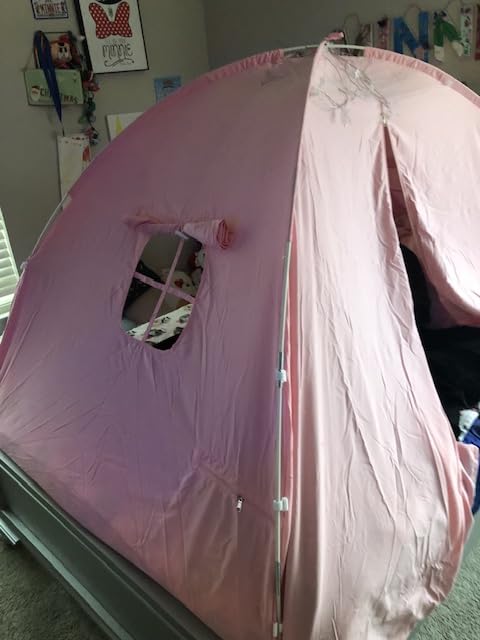Bed Tent Twin and Full for Kids, Canopy Privacy Sleep Tent Indoor Bunk | Cozy playhouse & reading nook, breathable & portable. Easy setup & storage. Fun gift for toddlers. customer photo 2