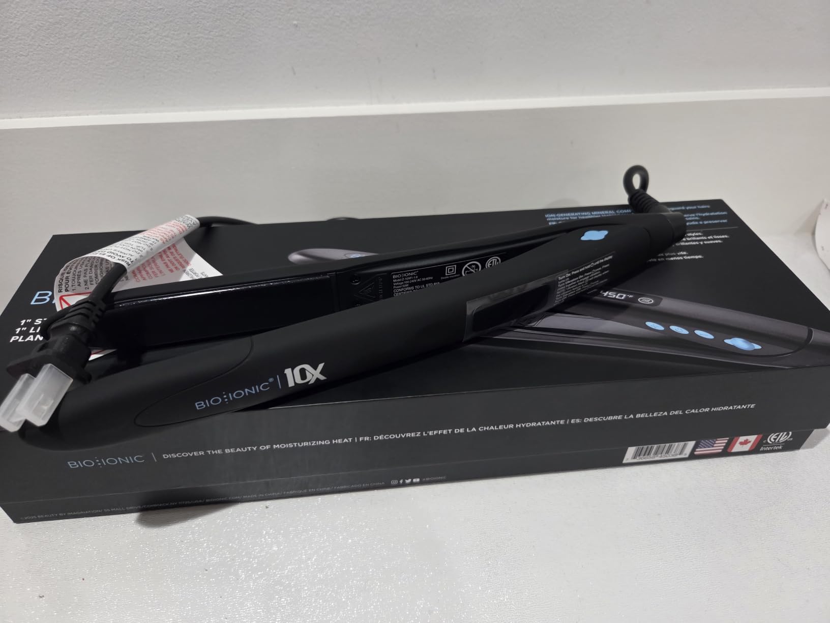 Bio Ionic 10X Styling Iron Hair Straightener with 1 Inch Sonic Vibrating Plates customer photo 2
