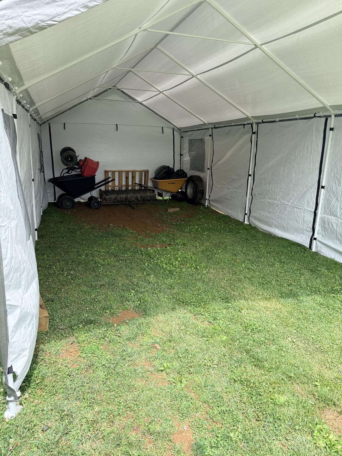 10x16 Heavy Duty Carport Canopy, Drive Through Portable Garage | Roll-Up Windows and Doors, Removable Sidewalls customer photo 2