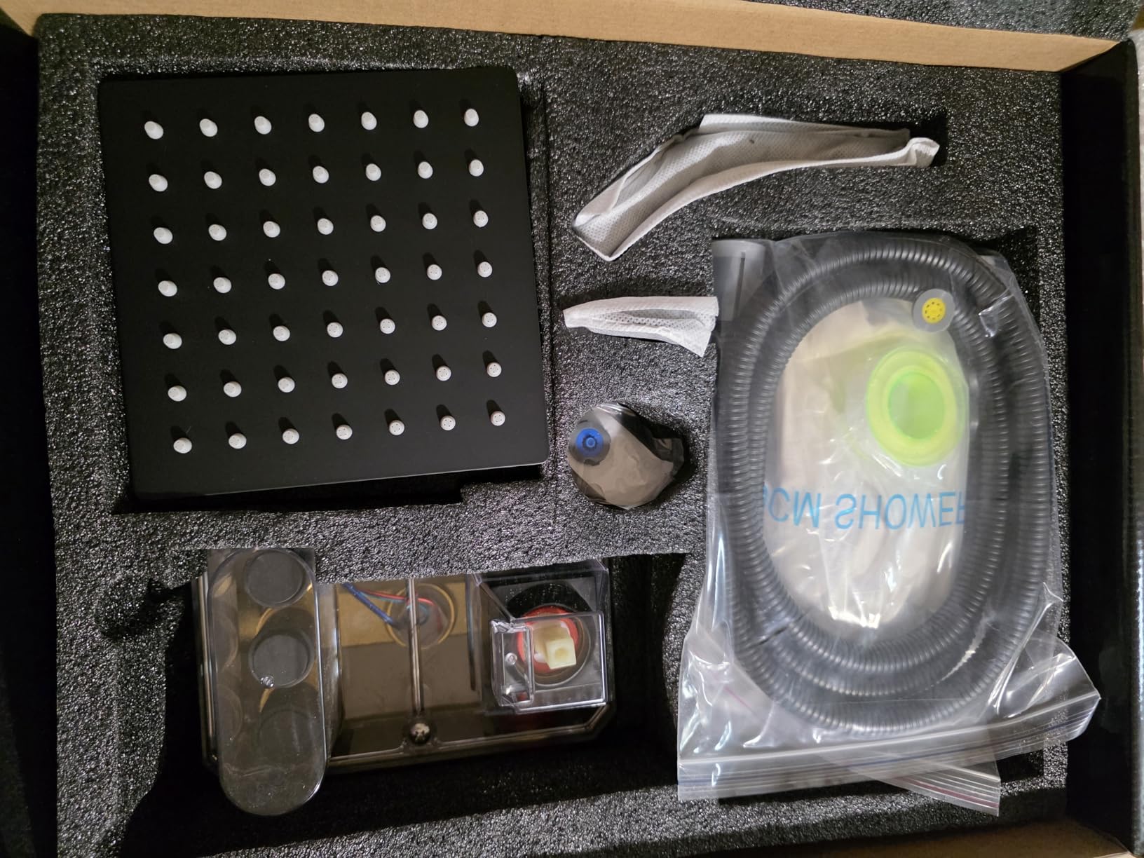 Longriver 3-Push Button Shower Faucet Set Hydro Power Temperature Display | Shower System Wall Mounted 10
