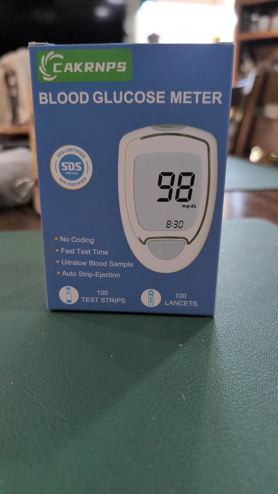 Blood Glucose Monitor, Glucometer Kit with 100 Strips and Lancets, Diabetic Testing Kit with Auto Eject, No Coding, Large Display for Seniors, Blood Sugar Testing Kit for Travel & Home Use customer photo 2