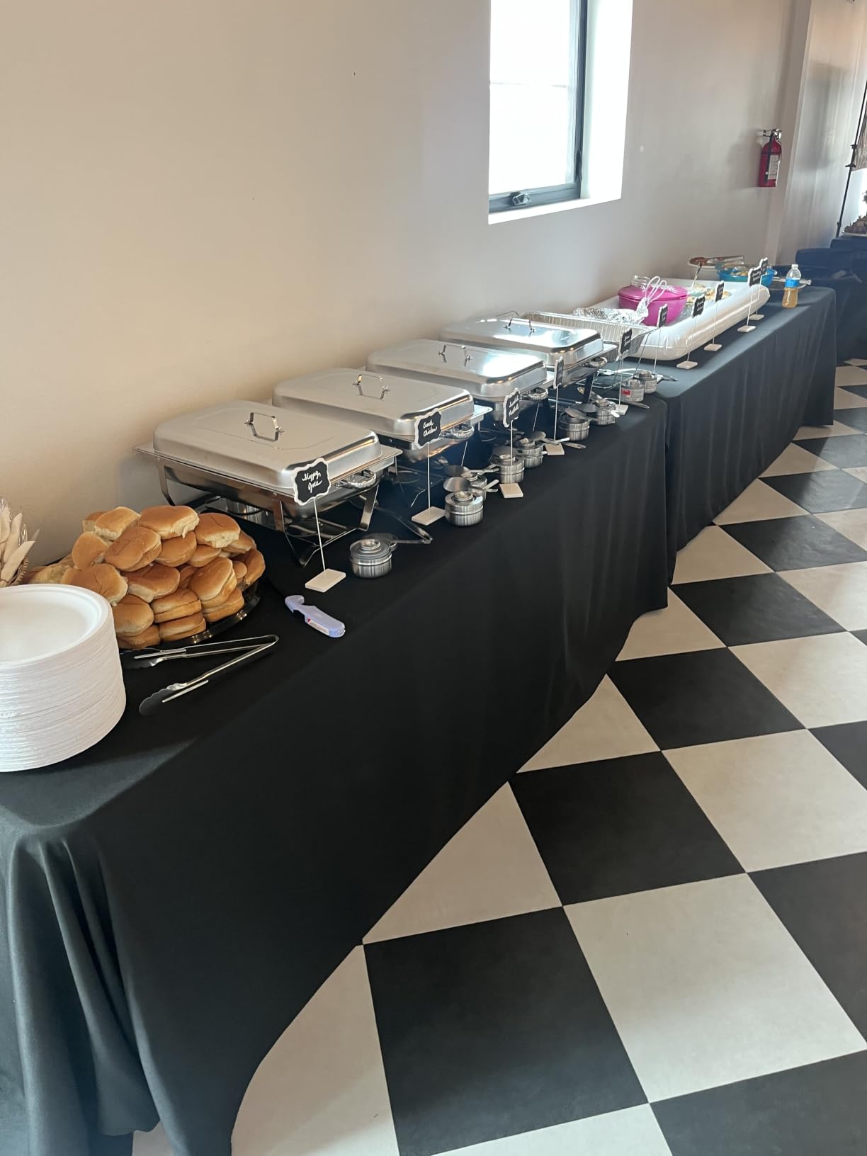 POWERFUEL 4 Pack 11QT Rectangular Chafing Dishes for Buffet with 4Tongs | Full Size Golden Chafing Dish Set with Stainless Steel Chafing Pan, Food Warmer for Party, Gathering, Wedding, Catering customer photo 2