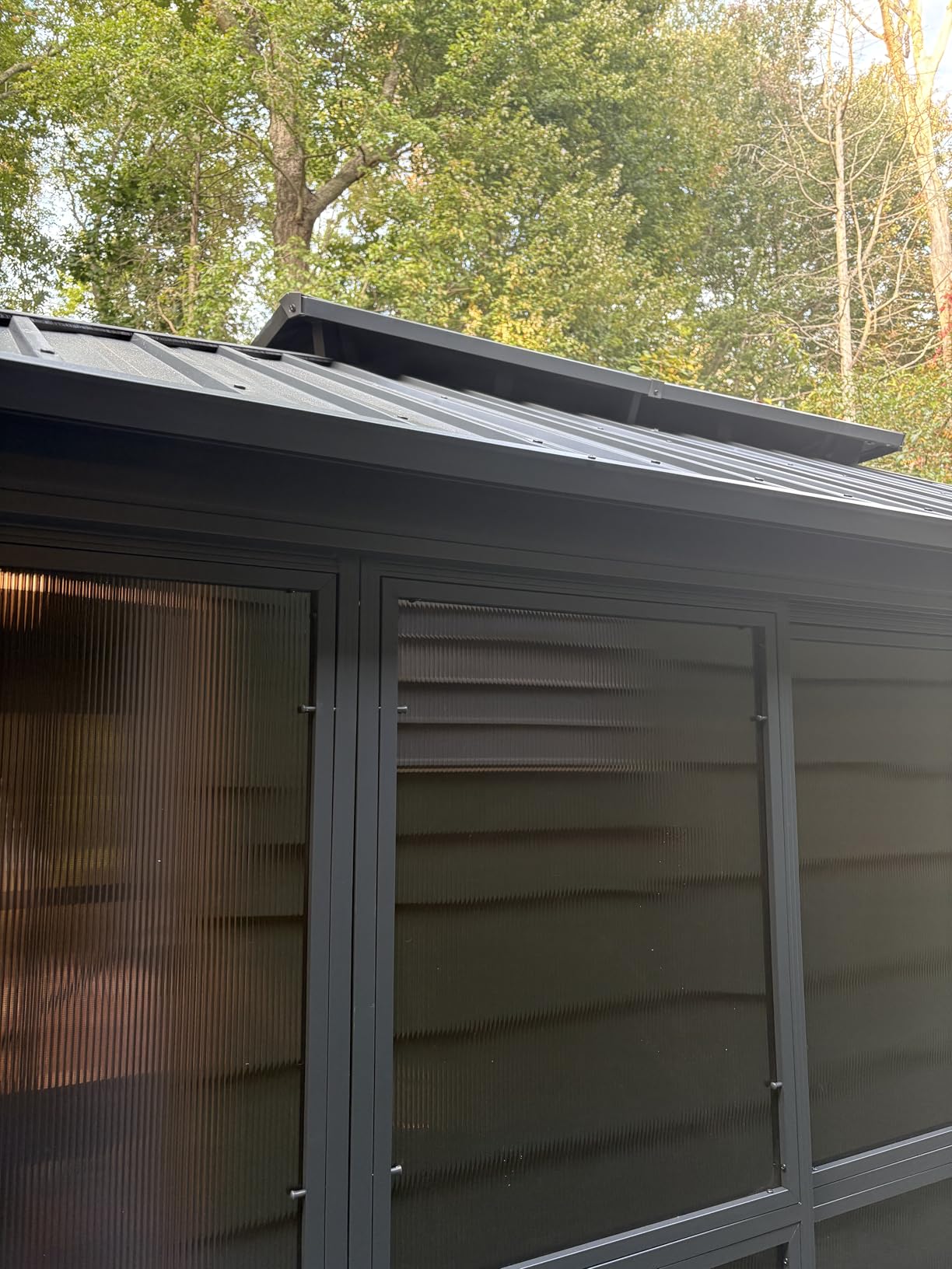 PURPLE LEAF Outdoor Solarium 10' x 15' Enclosed Gazebo with Sliding Doors customer photo 2
