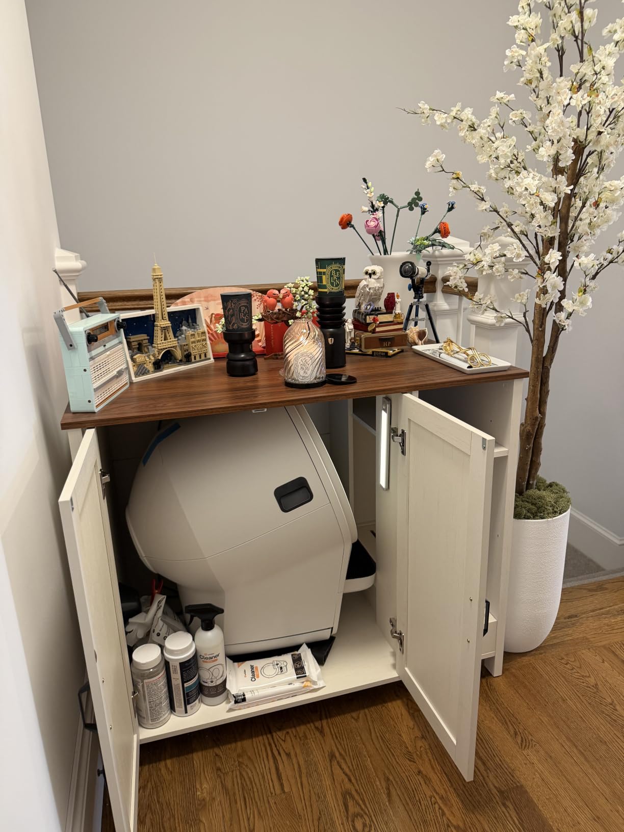 Forest Gravity Large Cat Litter Enclosure with Litter Collector, Enclosure for Self-Cleaning Litter Boxes customer photo 2