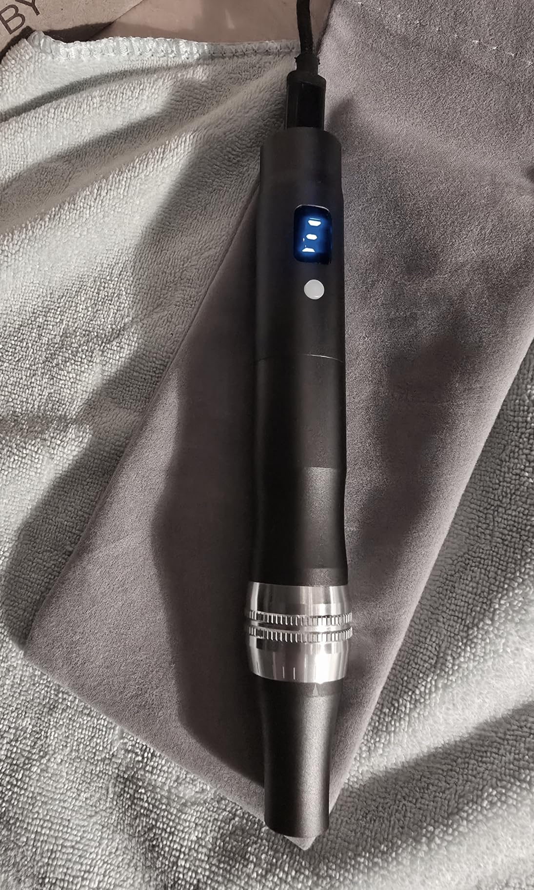 Rechargeable Microneedling Pen - Microneedle Derma Roller Pen for Women and Men Home Use - 0.25MM Black customer photo 2