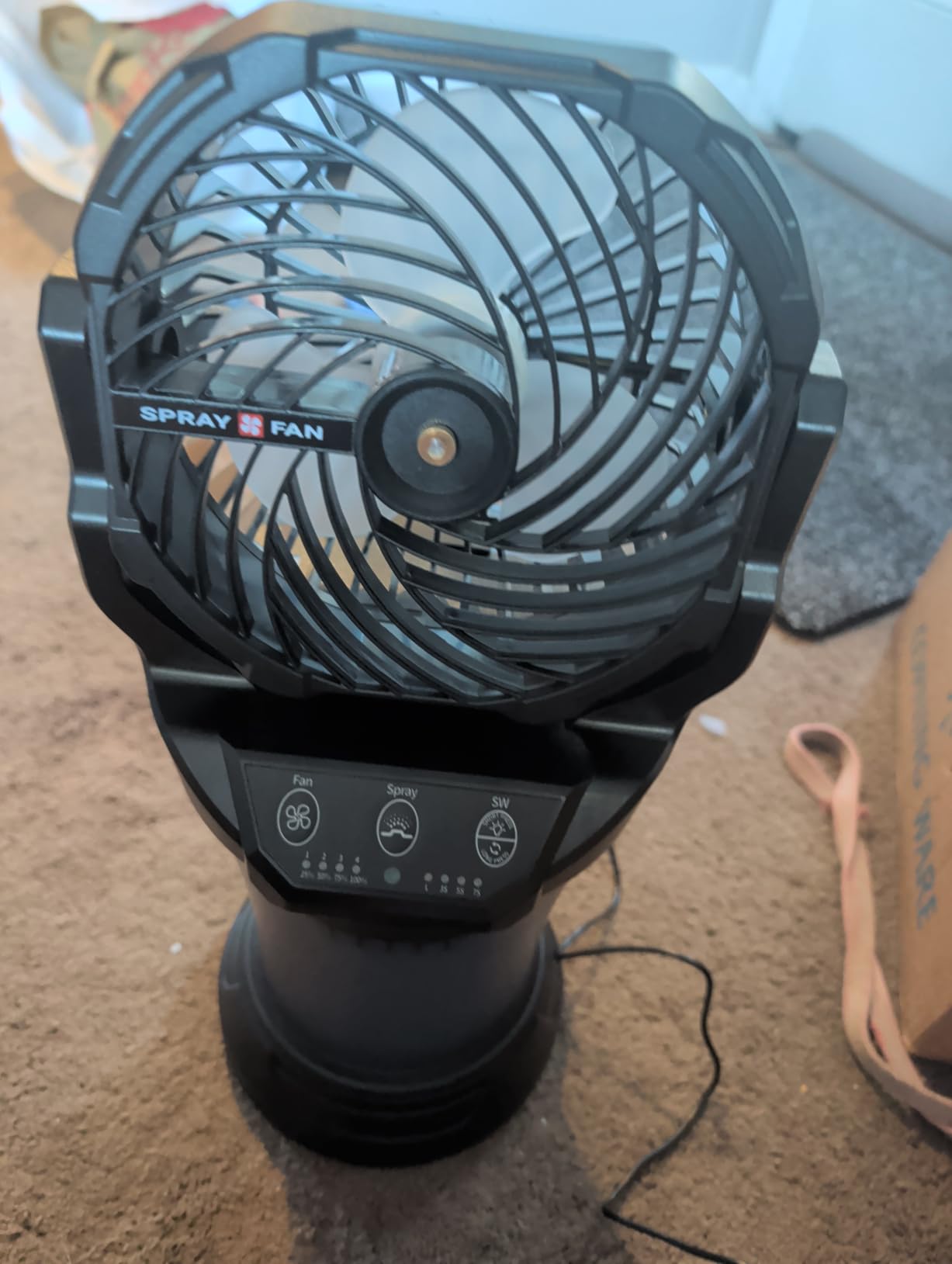 Misting Fans for Outside, Portable Mister Fan with 30000mAh Battery & Remote, 2L Tank & 4 Speeds Mist Modes, Extreme Heat Relief for Camping Patio Garden Backyard Tailgate Parties customer photo 2