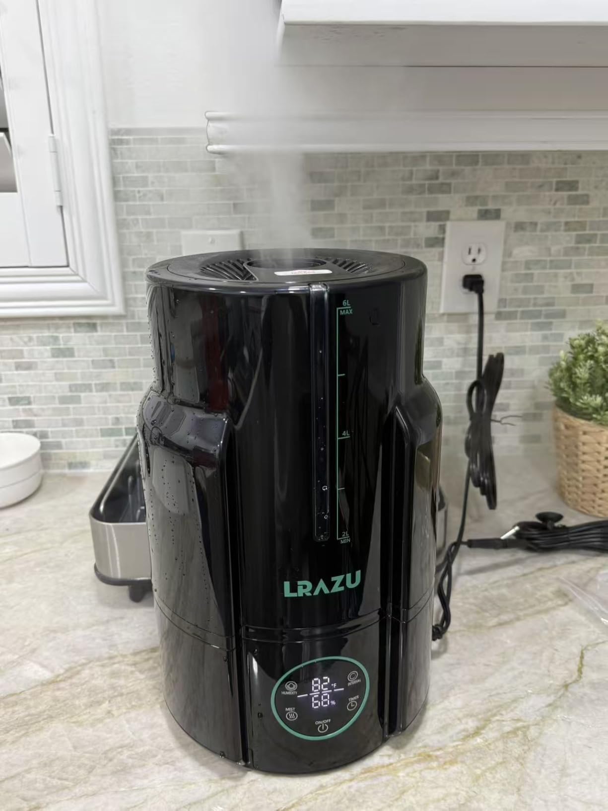 6L/1.6 Gal Reptile Fogger Humidifier, Misting System for Reptiles with Extendable Targeting Hose, 400 mL/h Plants Humidifier with Precise Temp & Humidity Probe for Grow Tent, Greenhouse, Growers customer photo 1