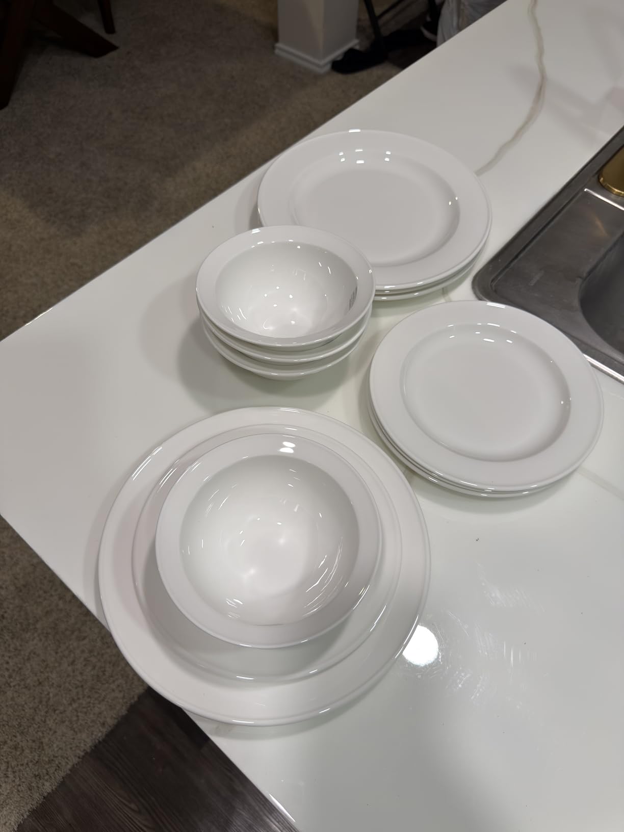 Lenox Studio 1414 Rimmed Bone China 12-Piece Dinnerware Set for 4 | dishwasher safe | plates and bowls sets for kitchen and dining | chip resistant customer photo 2