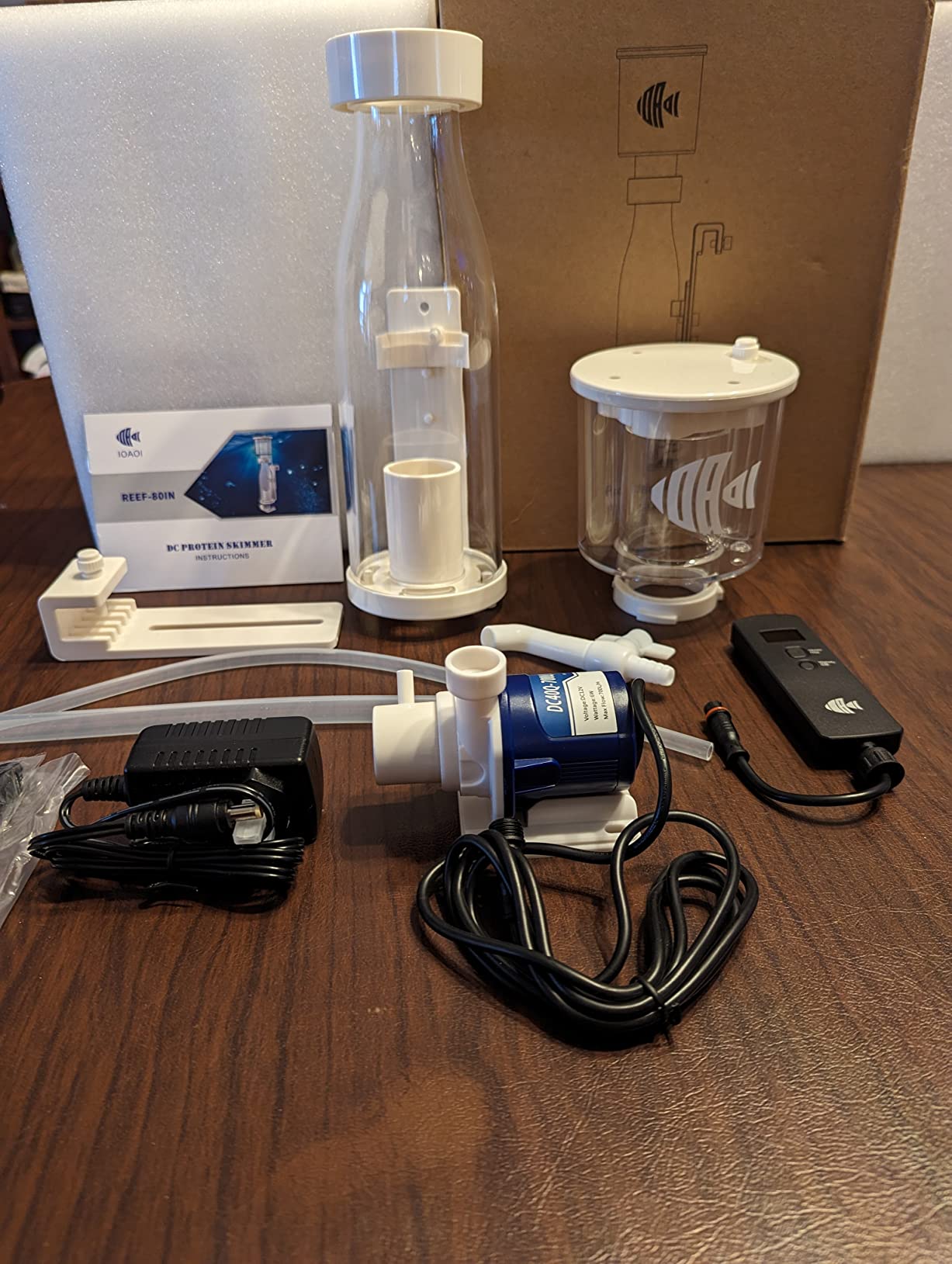 IOAOI Nano Protein Skimmer for Saltwater Aquariums, DC Pinwheel Pump for 20 Gals Fish Tank, Hang On, Internal customer photo 2