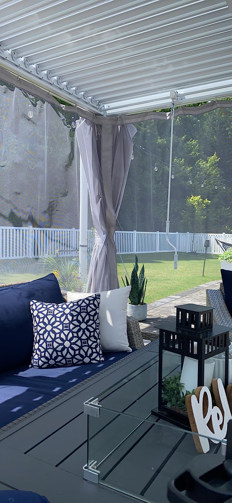 MELLCOM Motorized LED Pergola Solar/Electric w/ 4 Side Screens | Remote-Controlled Roof, LED & Screens, Solar/USB Hybrid, Hidden Drainage, Rustproof Aluminum, Ideal For Outdoor Living customer photo 1