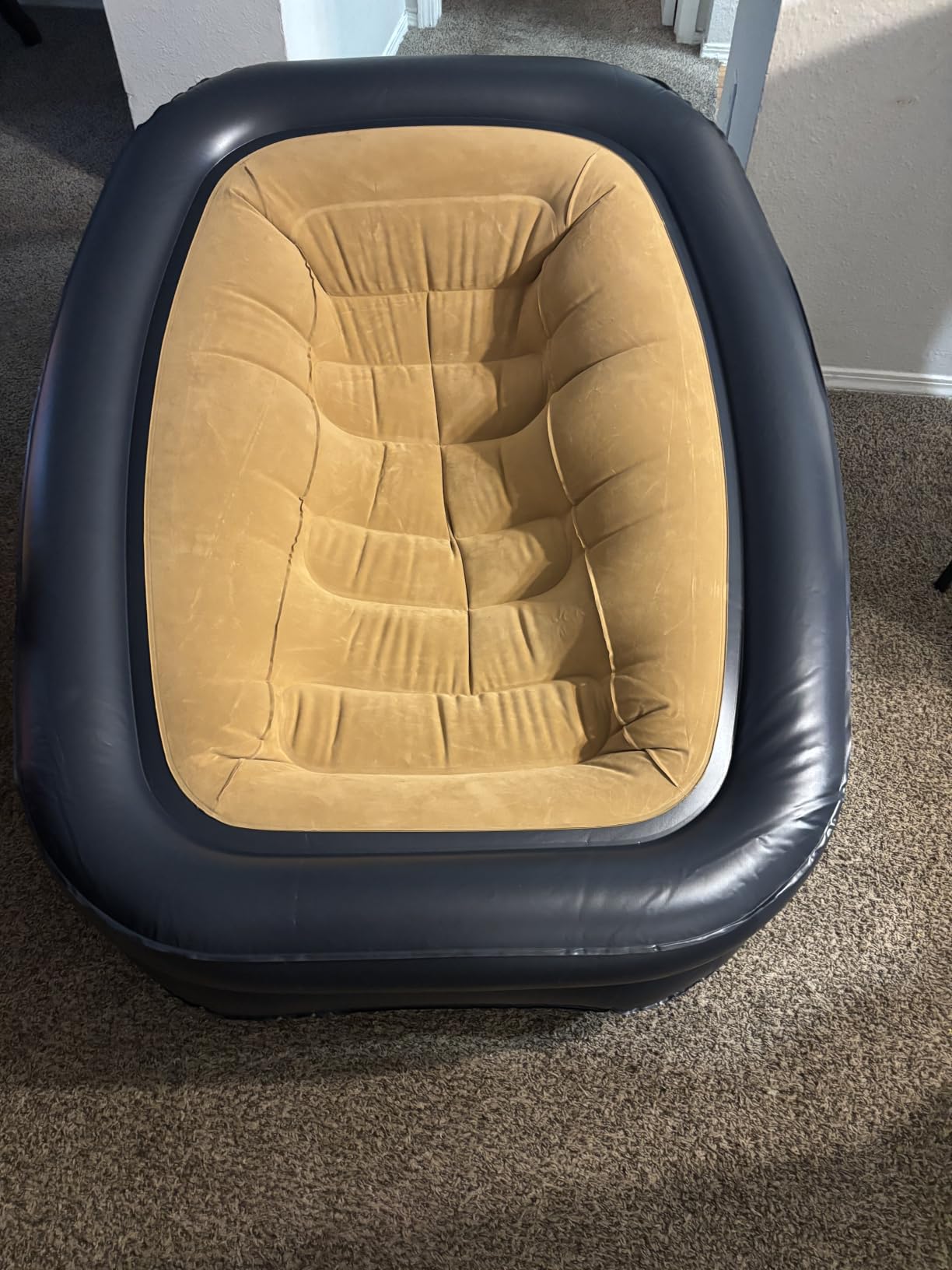 FluSing Blow Up Couch for Camping, Inflatable Chairs for Adults Heavy Duty | Flocked Inflatable Camping Couch Indoor, Portable Air Sofa Inflatable Couch, Comfortable Air Sofa Bed Mattress for Outdoor customer photo 2