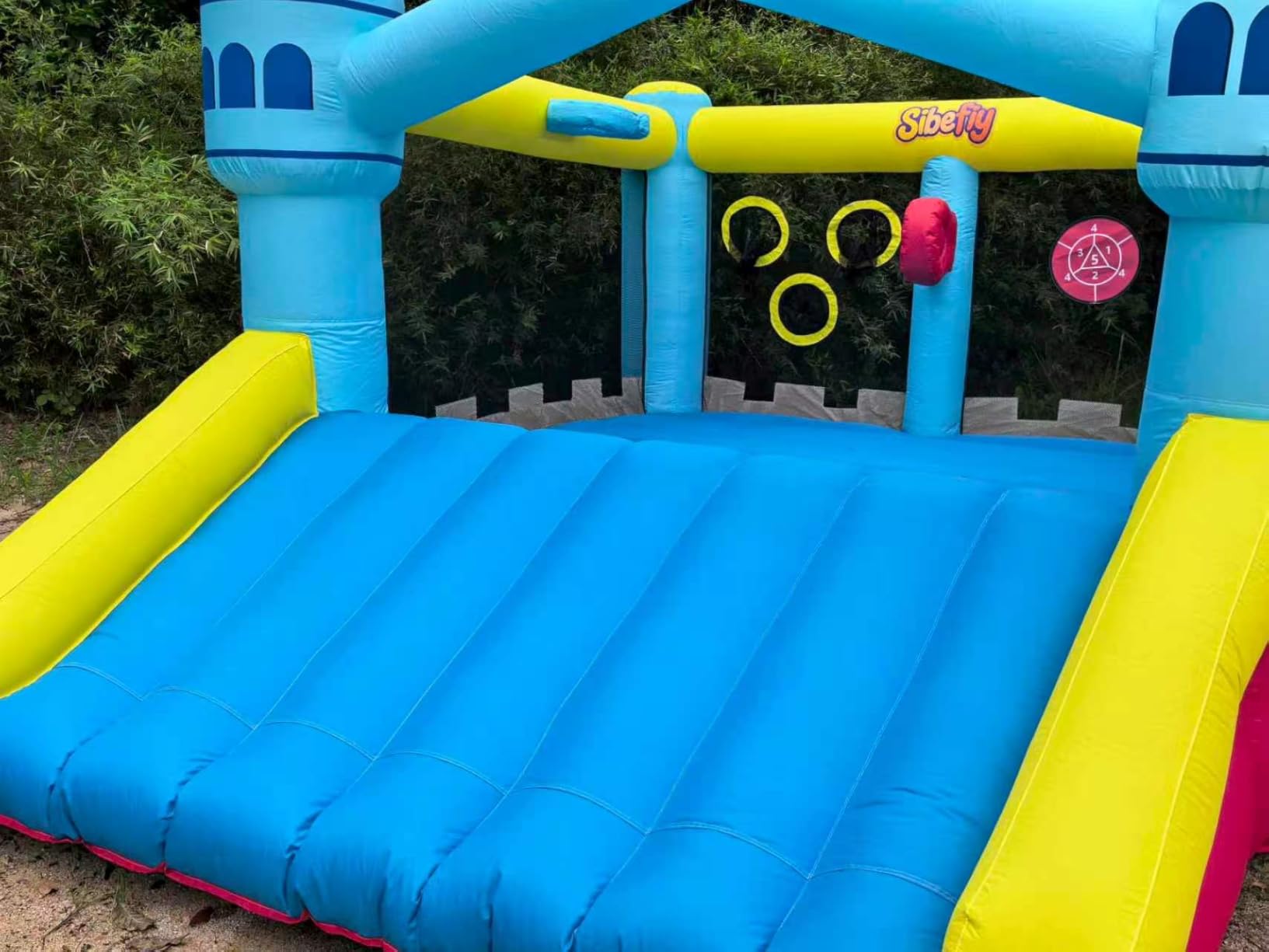 Bounce House, 6-in-1 Play Mode Inflatable Bounce House for Kids | High Elasticity Bouncy House with 480W Blower, Bouncy Castle with Wide Slide for Indoor, Outdoor, Christmas, Birthday Parties customer photo 1