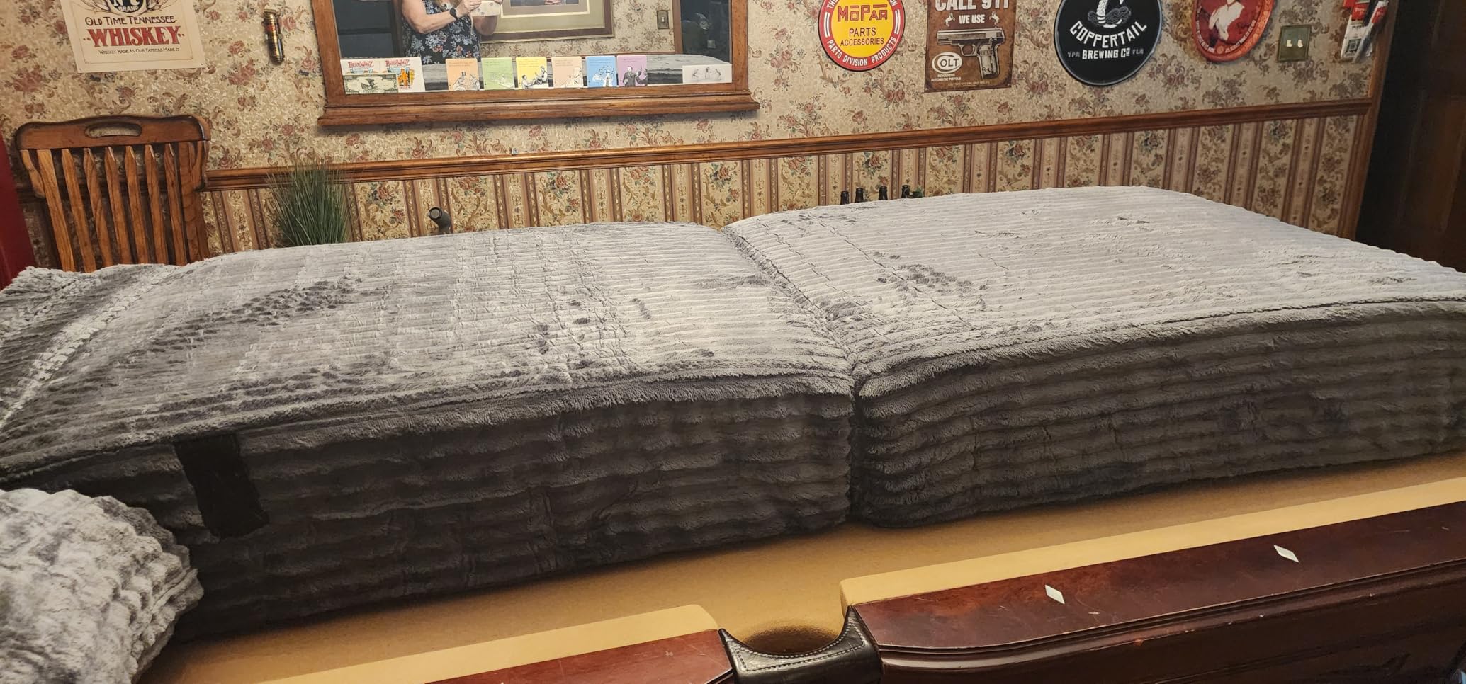 Folding Sofa Bed Convertible 4 in 1 Sleeper Chair Gray Twin | Pocket Coils+Foam Fill Medium Support, Boneless Floor Couch Foldable Chaise Lounger Futon Mattress for Living Room Bedroom customer photo 1