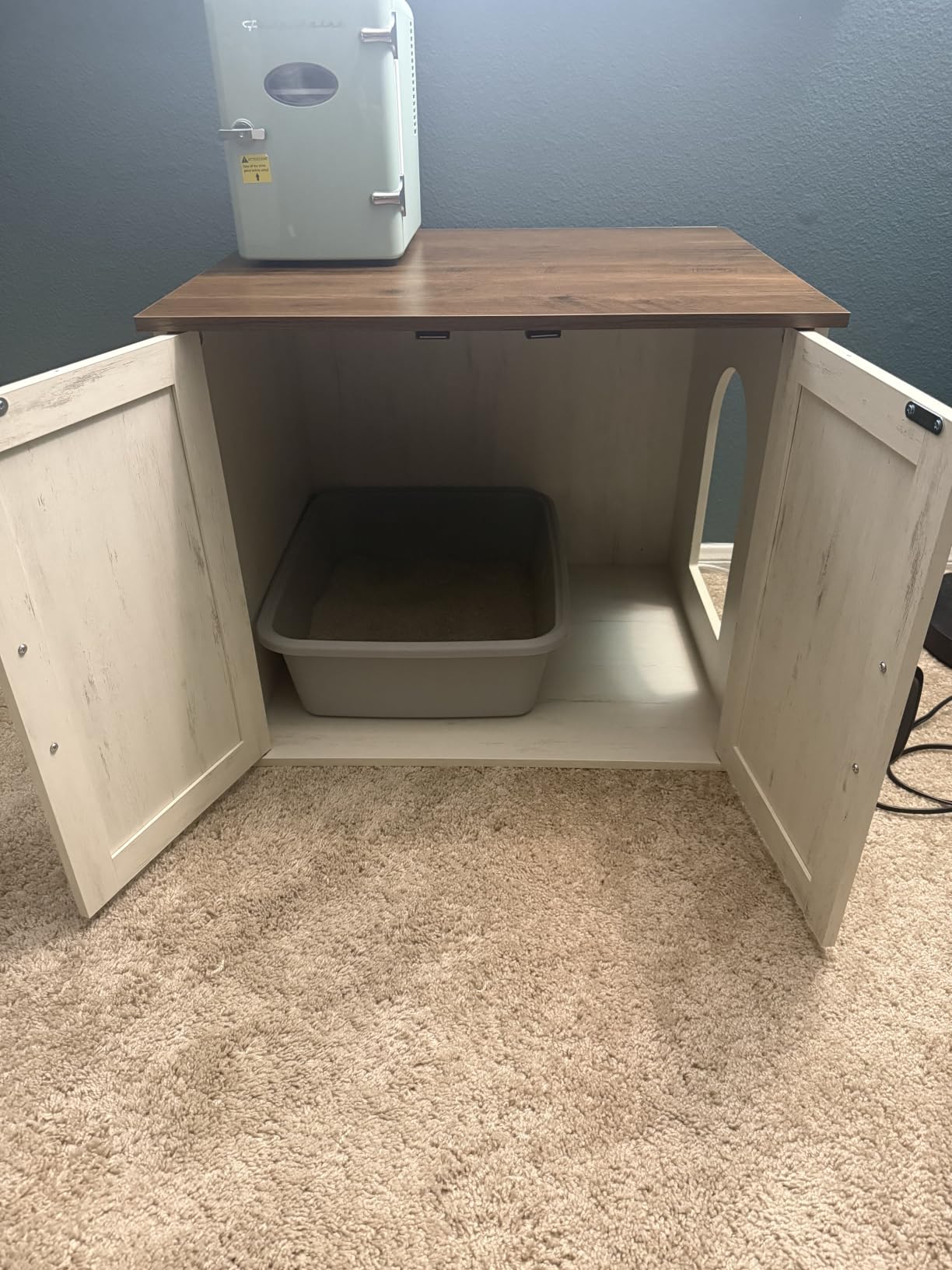 Feandrea Cat Litter Box Enclosure, Indoor Pet House End Table (HAINS Collection) customer photo 2