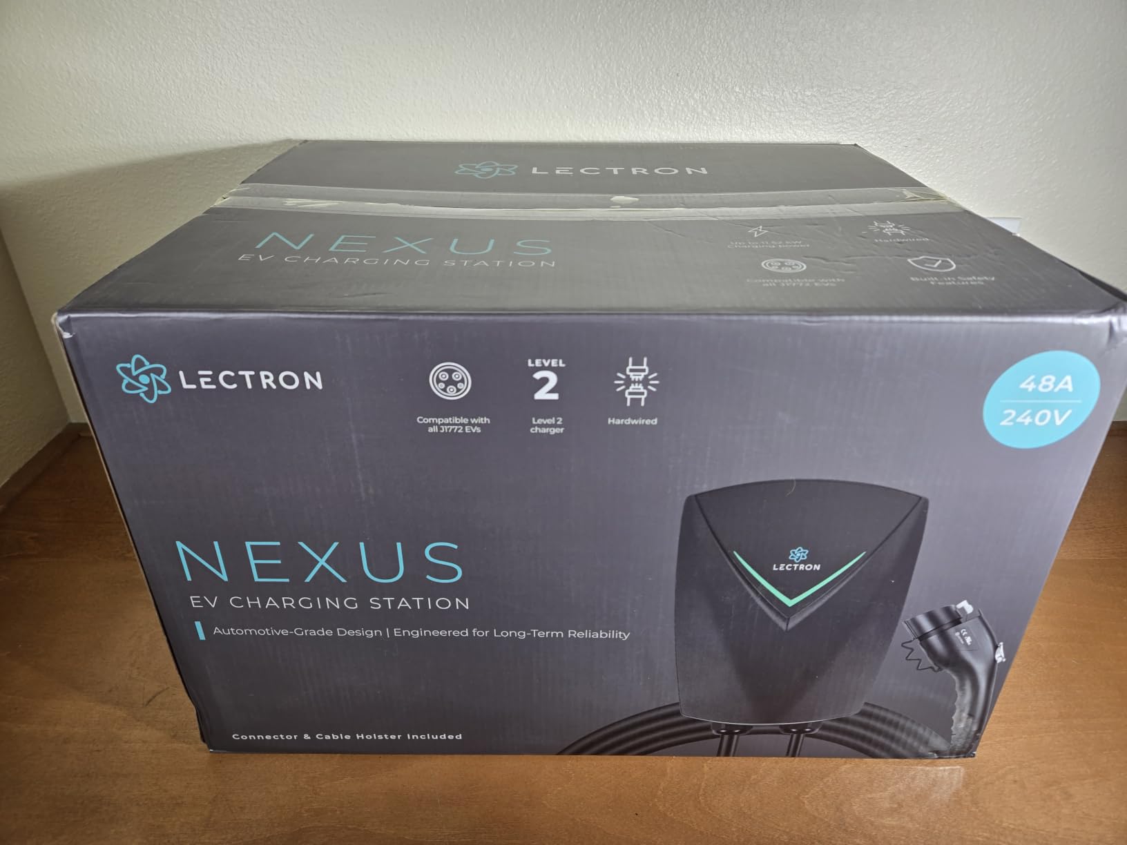 Lectron J1772 Level 2 EV Charger, UL2594 Certified (ETL Listed), 48A 240V Nexus EV Charging Station, 23ft Cable & J1772 Charger Holder, Hardwired ONLY, Compatible with All J1772 Electric Vehicles customer photo 1
