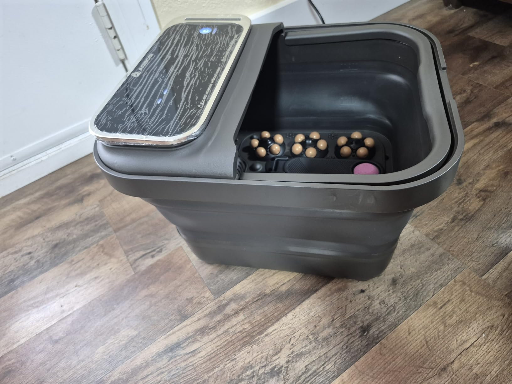 AAOBOSI Collapsible Foot Bath with Heat, Foot Massager Spa Soaking Tub | with Bubble, Remote Control, Temp Control, 30 Motorized Shiatsu Massage Balls, Pedicure Spa at Home for Stress Relief (Grey) customer photo 1