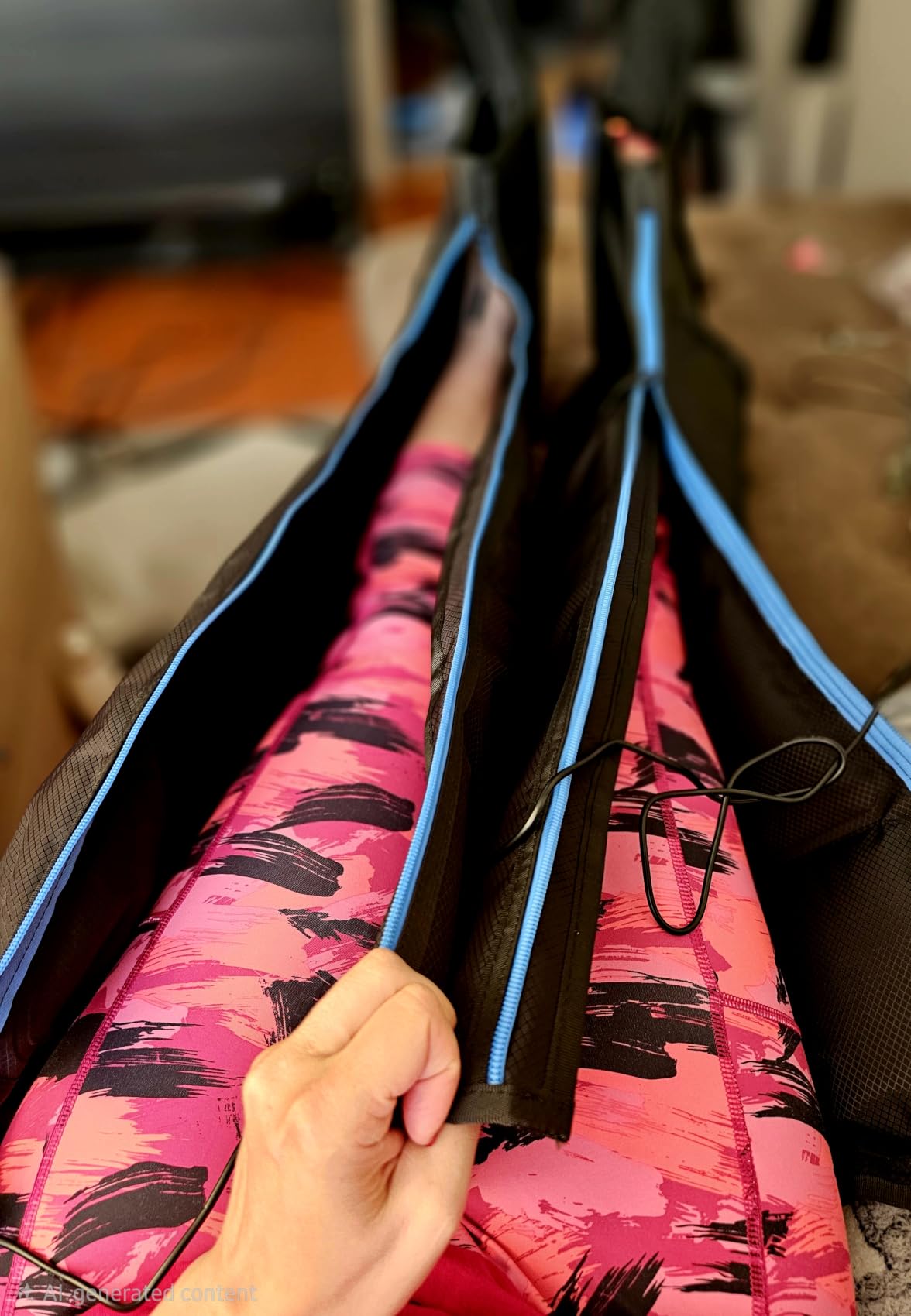 Sequential Leg Compression Massager for Circulation: Full Leg Air Compression Boots for Massage Therapy & Fatigue Relief - 9 Intensity, 6 Modes, 3 Timers for Athletes, Runners, Gym (Medium) customer photo 1