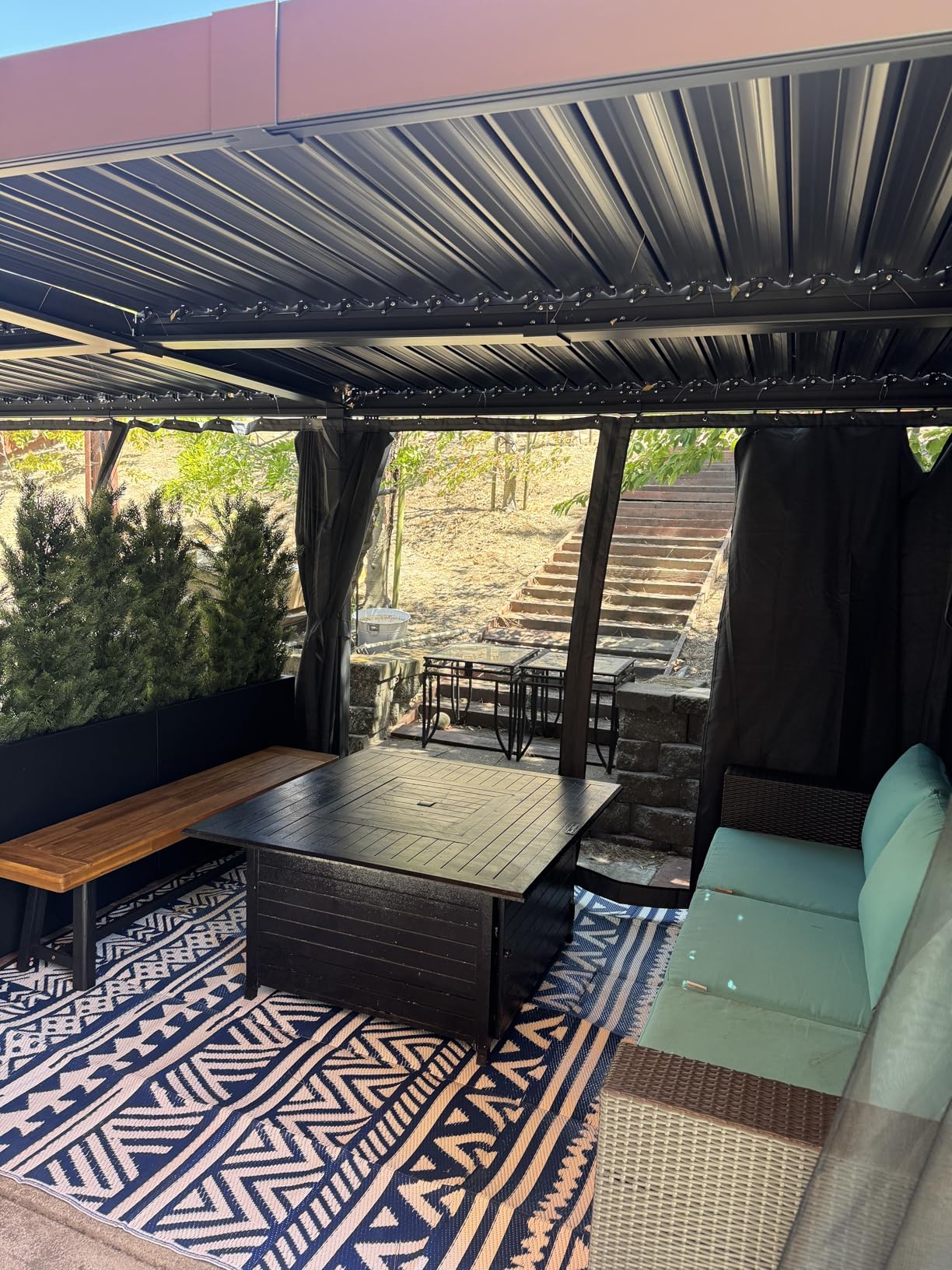 AirWire 10x12 FT Louvered Pergola Dark Gray | Metal Gazebo with 2 Independent Adjustable Roof and Drainage System for Patio, Deck, Garden customer photo 2