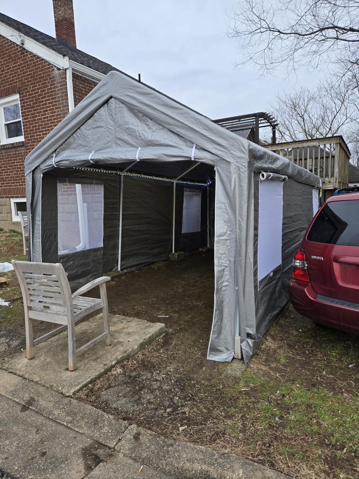 COBIZI Carport Canopy 12x20 Heavy Duty Portable Garage | All-Season Portable Car Ports & Outdoor Storage Shed, Galvanized Frame Vehicle Shelter with Removable Doors and Vents, Gray customer photo 1