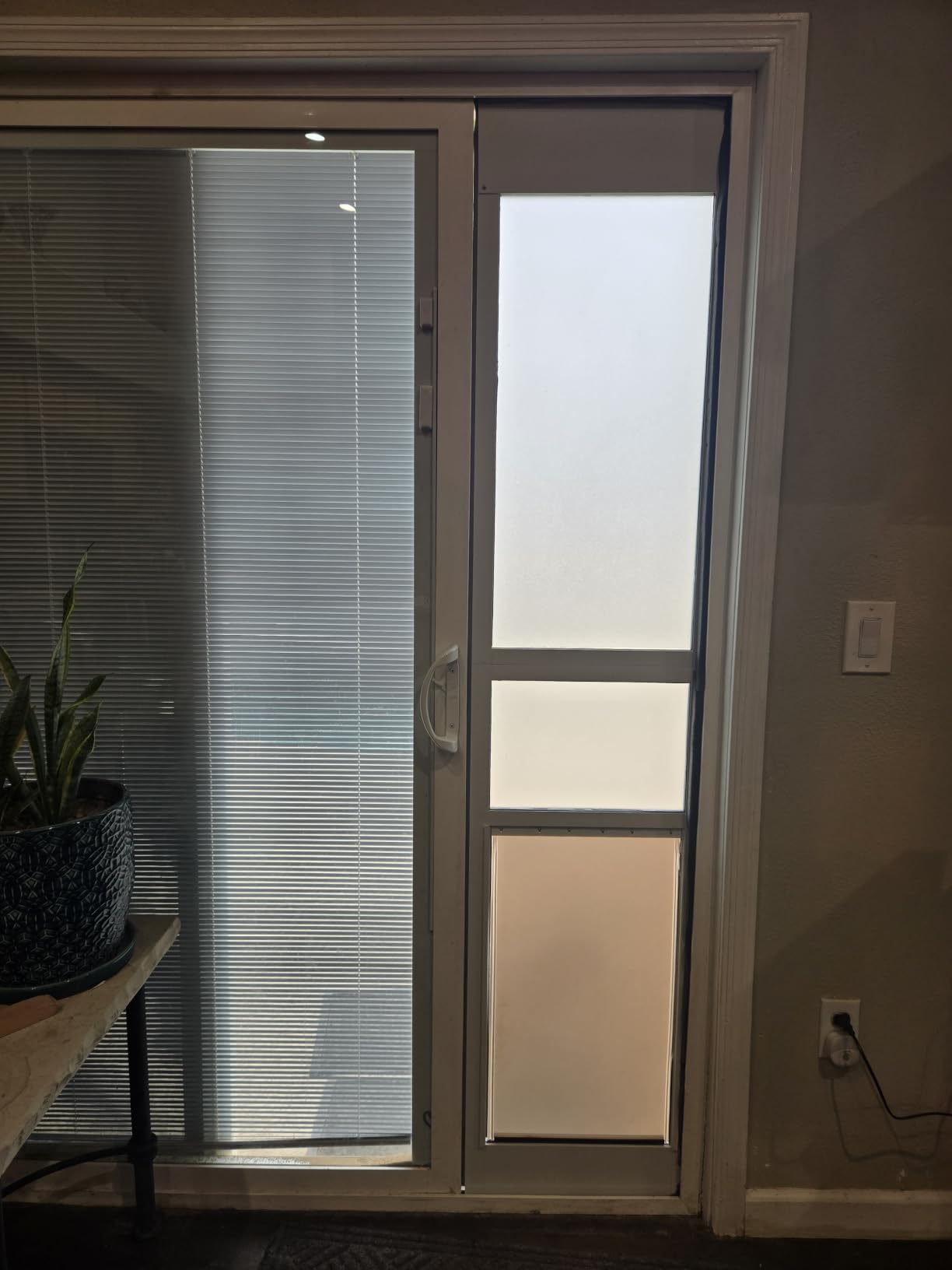 Large Dog Door for Sliding Glass Door, Aluminum Frame Doggie Door, Adjustable Pet Door Insert 75 4/5