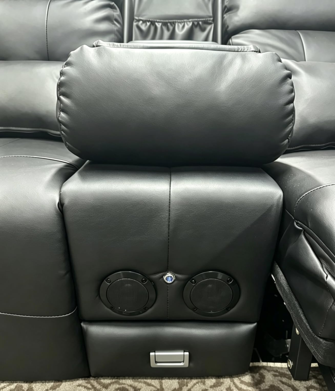 Home Theater Seating, Power Loveseat Recliner Sofa with Massage & Heat | Wall Hugger Reclining Loveseat with USB, RV Couch with LED Lights, Flip Backrest, Cup Holders for Movie Theater & Gaming Room customer photo 2