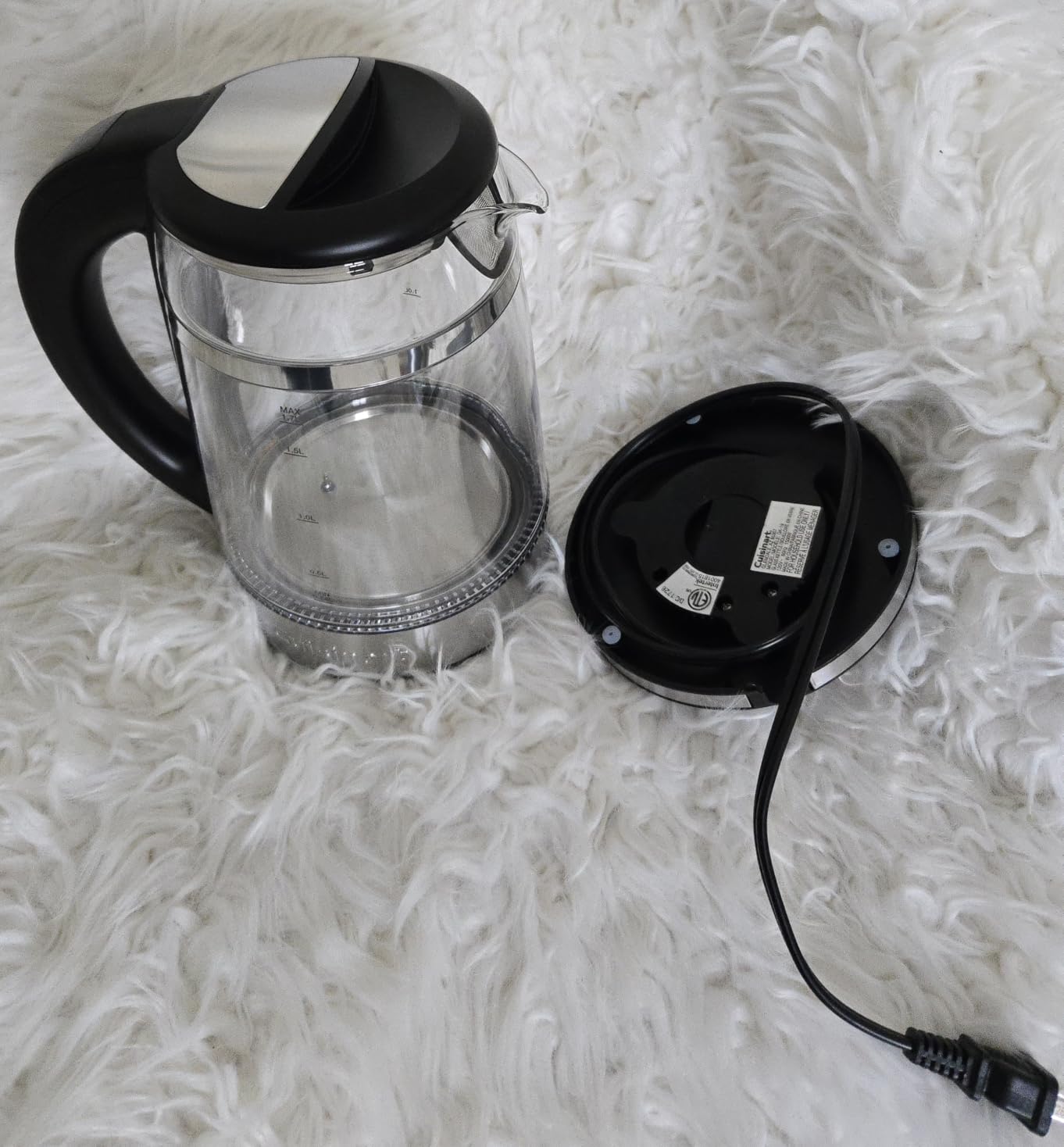 Cuisinart 1.7L Glass Variable Temperature Control Electric Kettle 110F-212F with Touchscreen Controls, Illumination, Dual-Layer Cool-Touch Design & Nondrip Spout customer photo 2