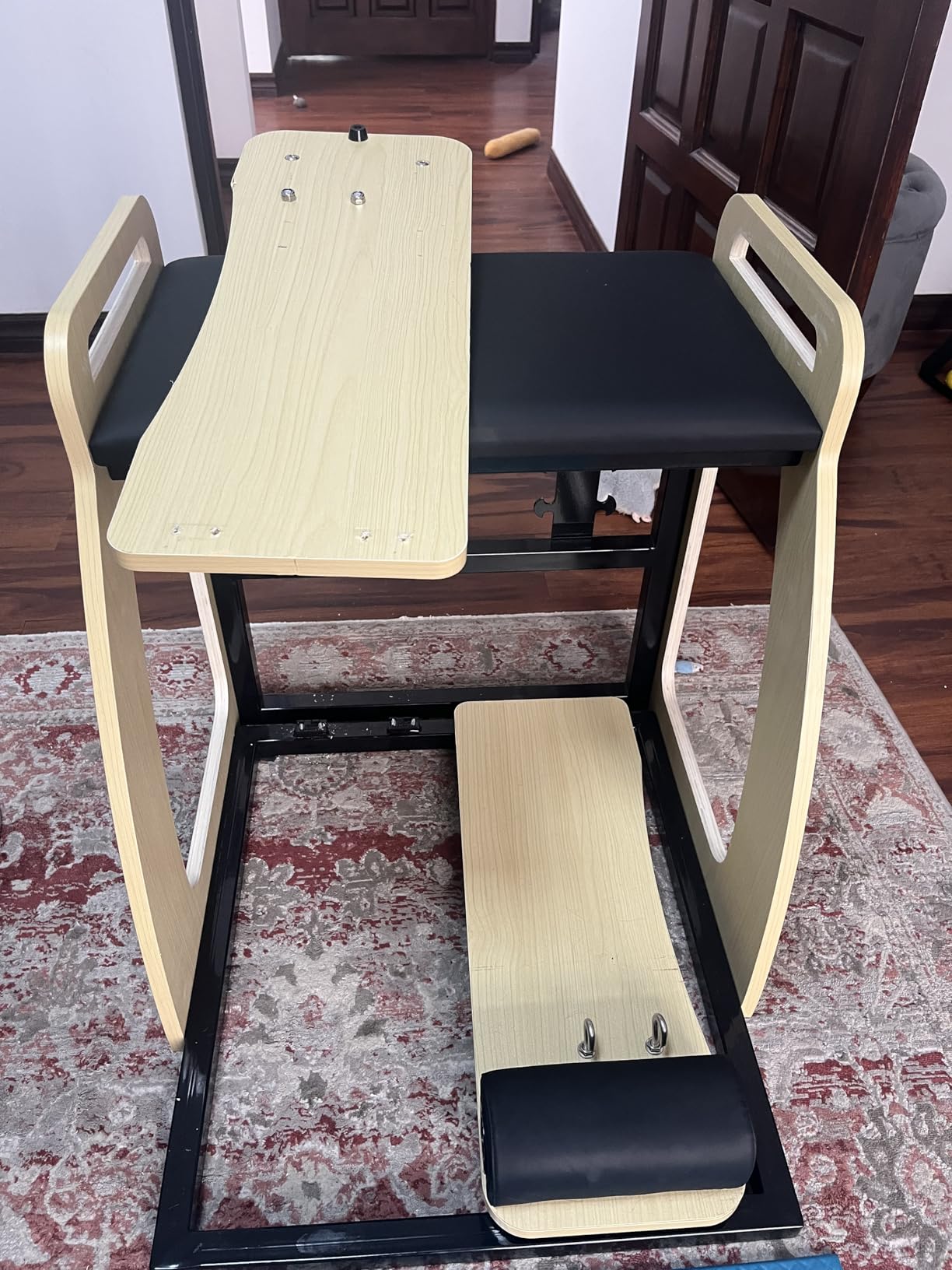 Pilates Chair, Pilates Chair for Home Workouts, Sturdy Metal Frame, Pilates Stability Chair, Yoga Fitness Trainer, Pilates Reformer Machine (Black) customer photo 2