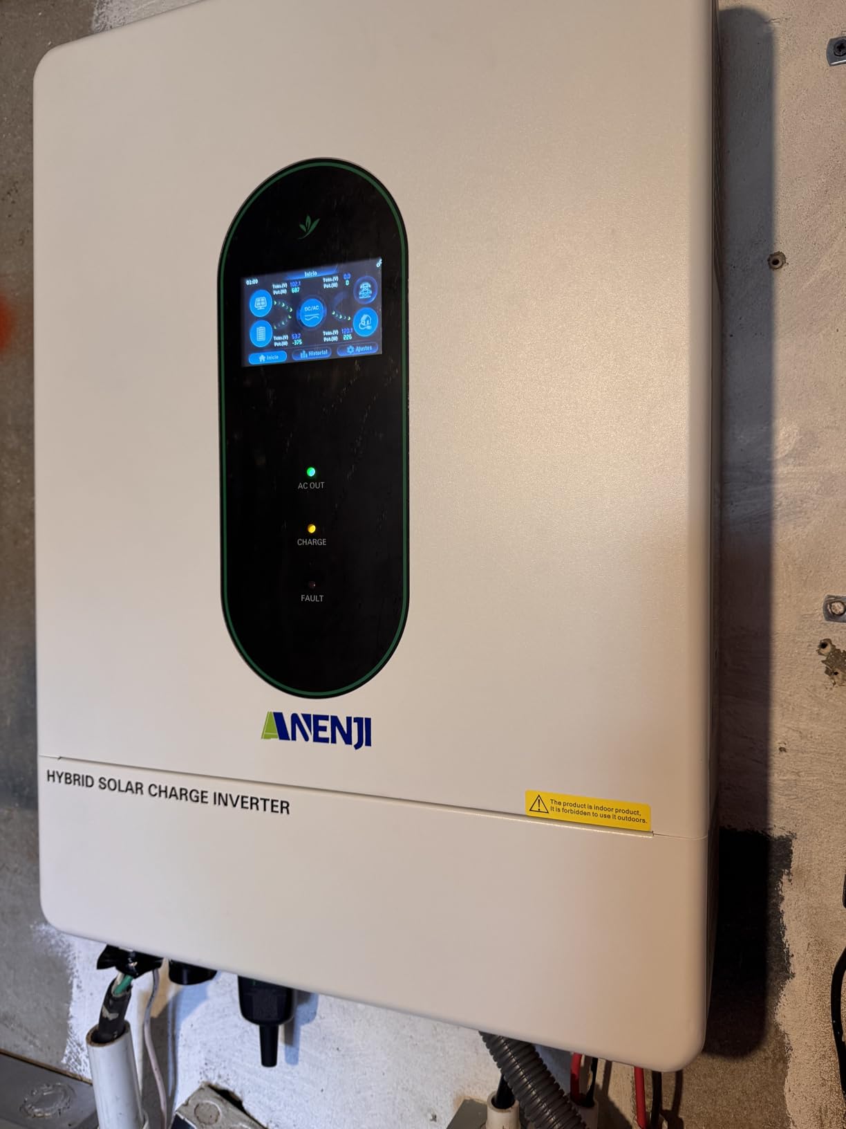 12000W Hybrid Solar Inverter 48V DC to 110/220V AC, Pure Sine Wave | Single Phase Split Phase Power Inverter, Built-in 2 MPPT Controller, Max. 220A Battery Charging, Parallel 6 Units, UL1741 customer photo 2