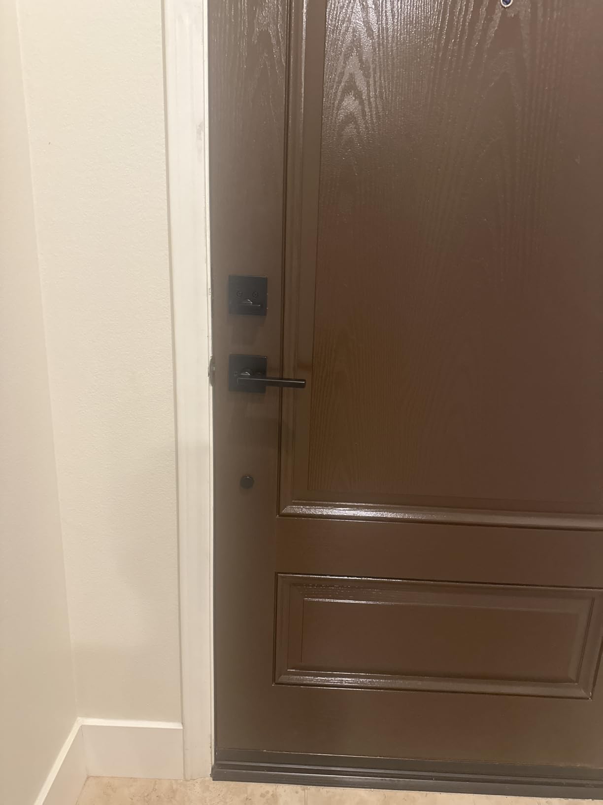 Kwikset San Clemente Front Door Lock Handle and Deadbolt Set, Entry Door Handleset Exterior with Interior Reversible Lever, Matte Black, Pick Resistant SmartKey Rekey Deadbolt Security customer photo 2