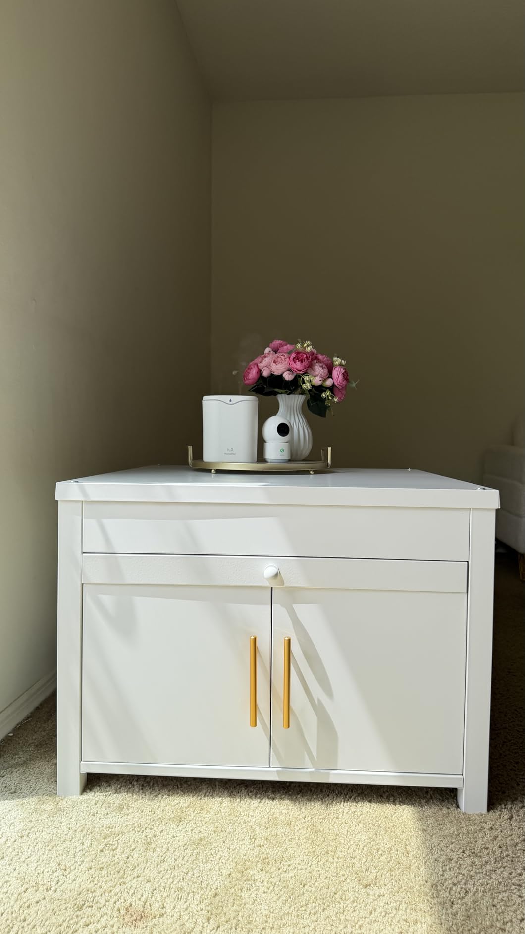 2 Pack Laundry Pedestal for Washer Dryer Stand 700LBS Shock-Proof | with Pull-Out Shelf Hidden Storage Drainage, Heavy Duty Base, White customer photo 1
