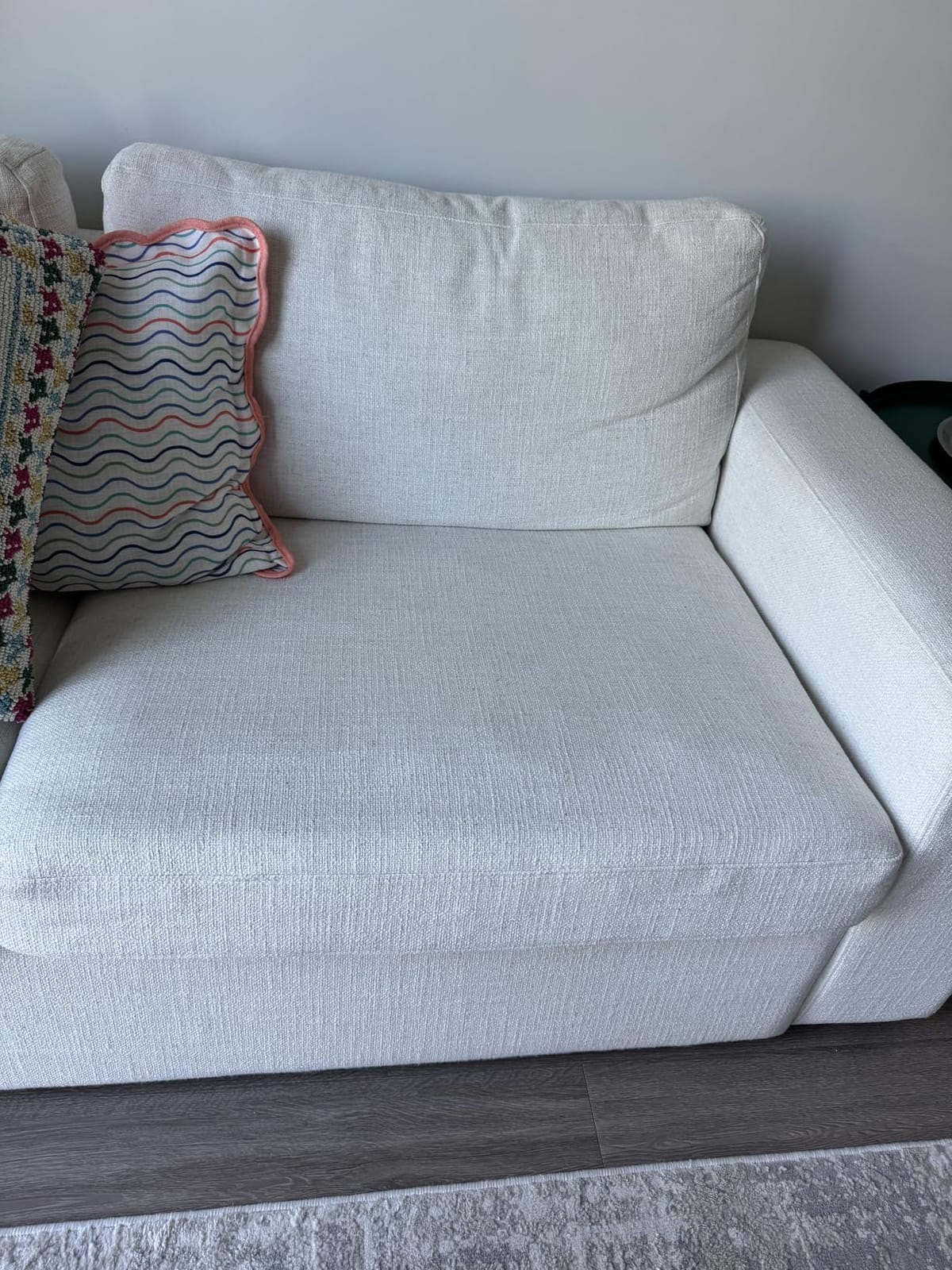 ELUCHANG Oversized 85'' Couches for Living Room, Modern 3-Seater Cloud Couch with Removable Cover, Wide Armrest, Thick Spring Cushions, Comfy Deep Sofa for Apartment, Office, Small Space, Linen Beige customer photo 2