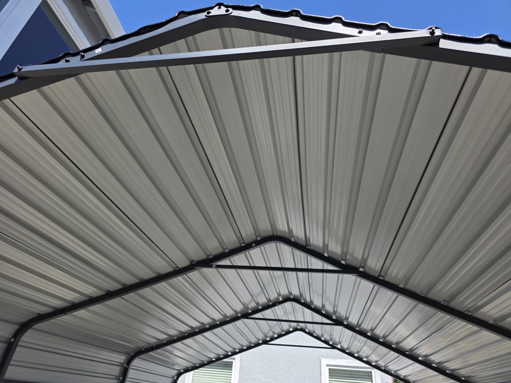 HOMSHADE 20x40FT Heavy Duty Metal Carport with 132° Steep Anti-Pooling Roof | Oversized RV Car Port with Galvanized Steel Frame, Outdoor Shelter for Multiple Cars, Pickups, Bass Boats and Tractors customer photo 1