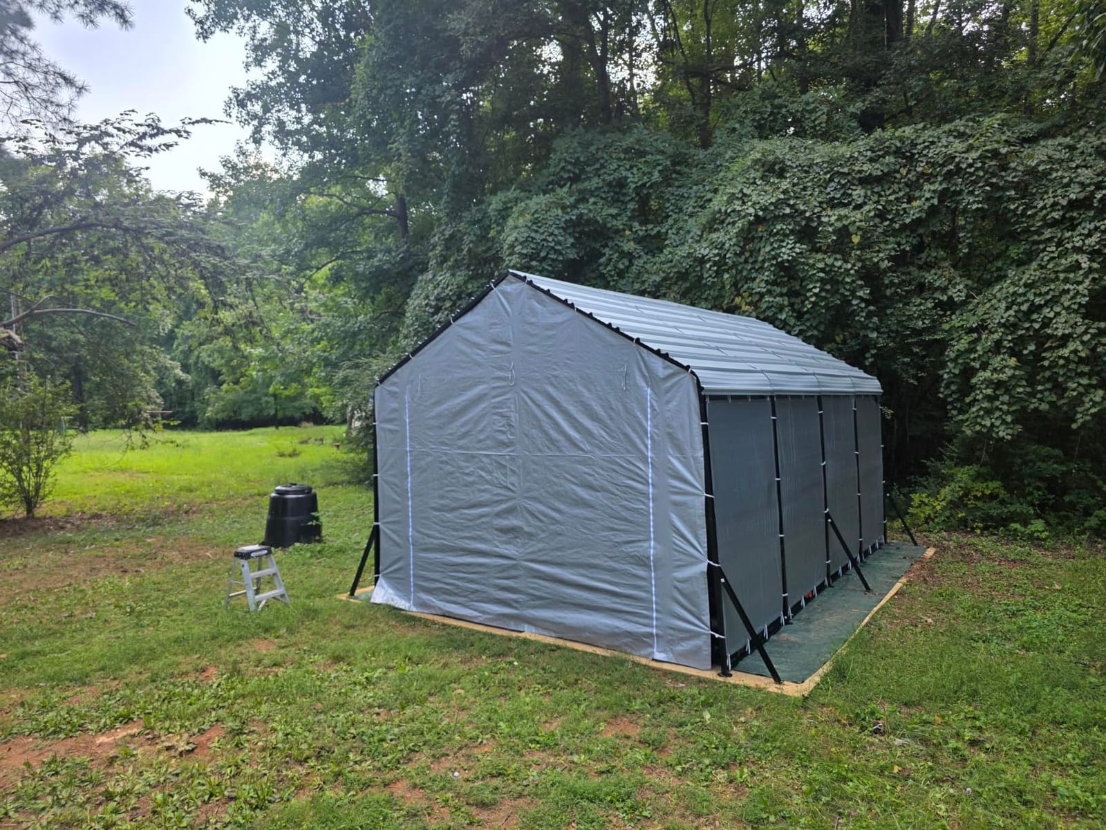 Jocisland 20x20 FT Metal Carport with Waterproof Removable Sidewalls | Heavy Duty Carport with Galvanized Steel Roof & Reinforced Base, Car Port for Full-Sized Pickups, Bass Boats and Tractors customer photo 1