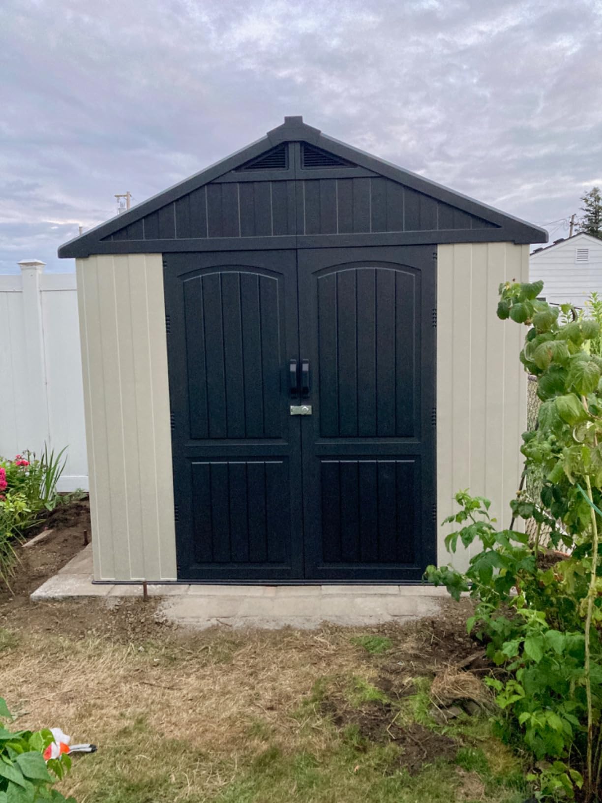 Patiowell 8x10 FT Resin Outdoor Storage Shed with Floor, Light Gray | Large Plastic Clearance Sheds, Lockable Door, Garden Tool Shed With Window, For Backyard, Patio Storage customer photo 1