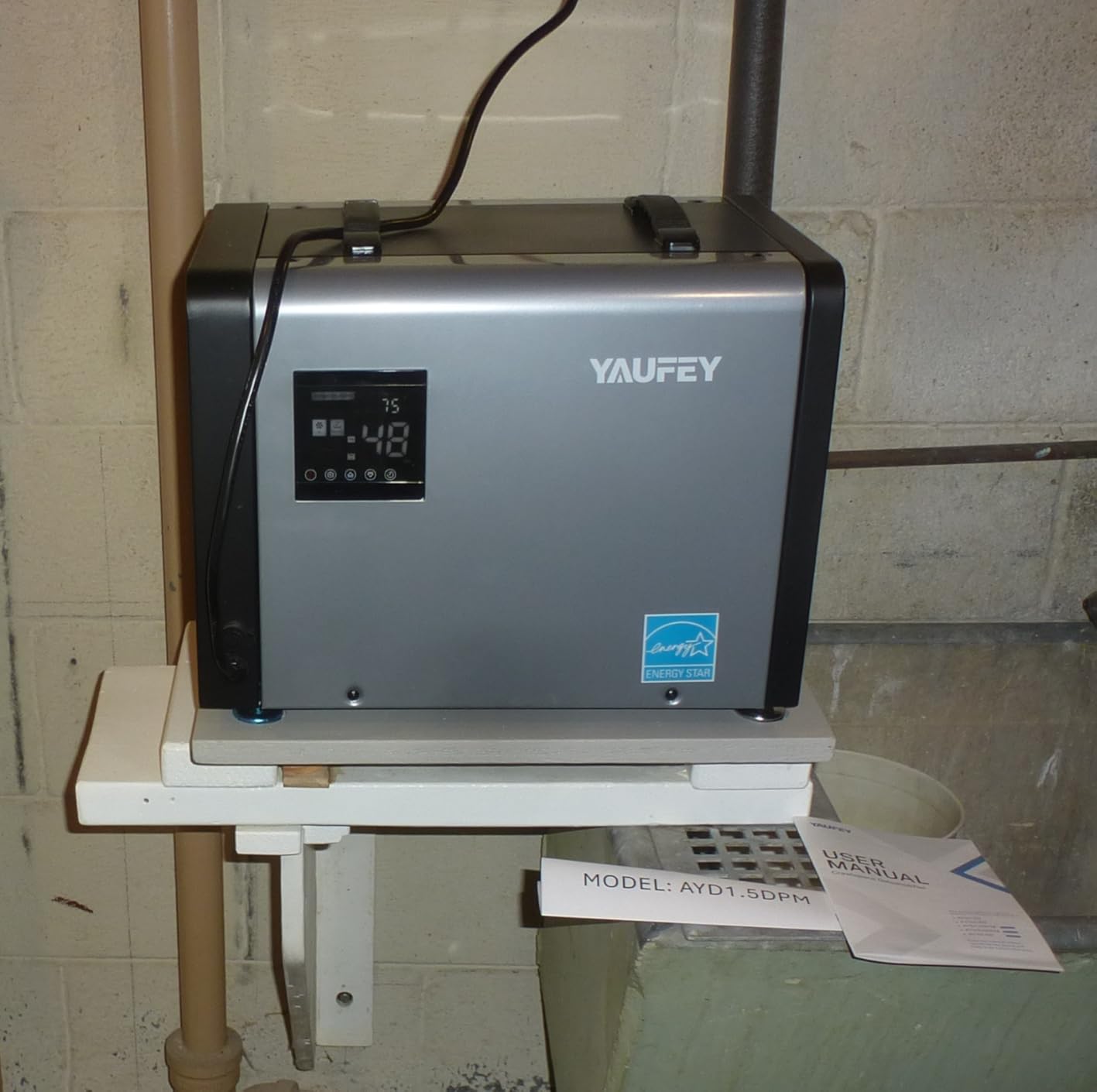 125 Pints Commercial Dehumidifier with Pump for Crawl Space, Basement, Industrial Area, 10-90% RH Humidity Control, 6500 Sq.Ft. 24/7 Running Continuous Drainage, Auto Defrost, 5-Yr Coverage customer photo 1