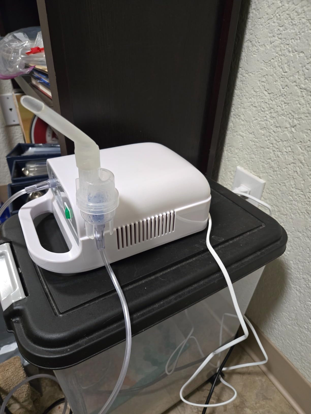Nebulizer Machine for Adults & Kids with Mouthpiece and Mask, Desktop Compressor & Jet for Home Use-LUE-CNB69025-0724-4019 customer photo 2