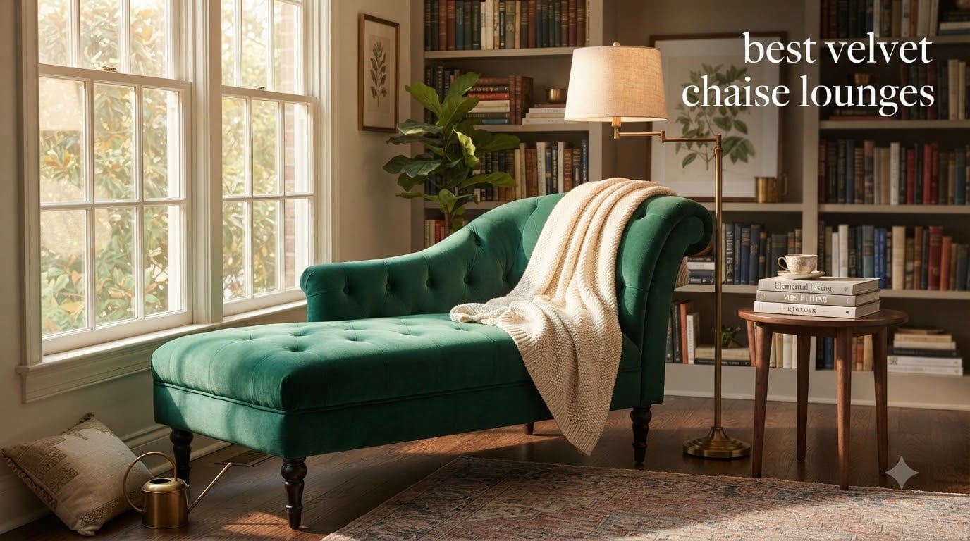 best velvet chaise lounges