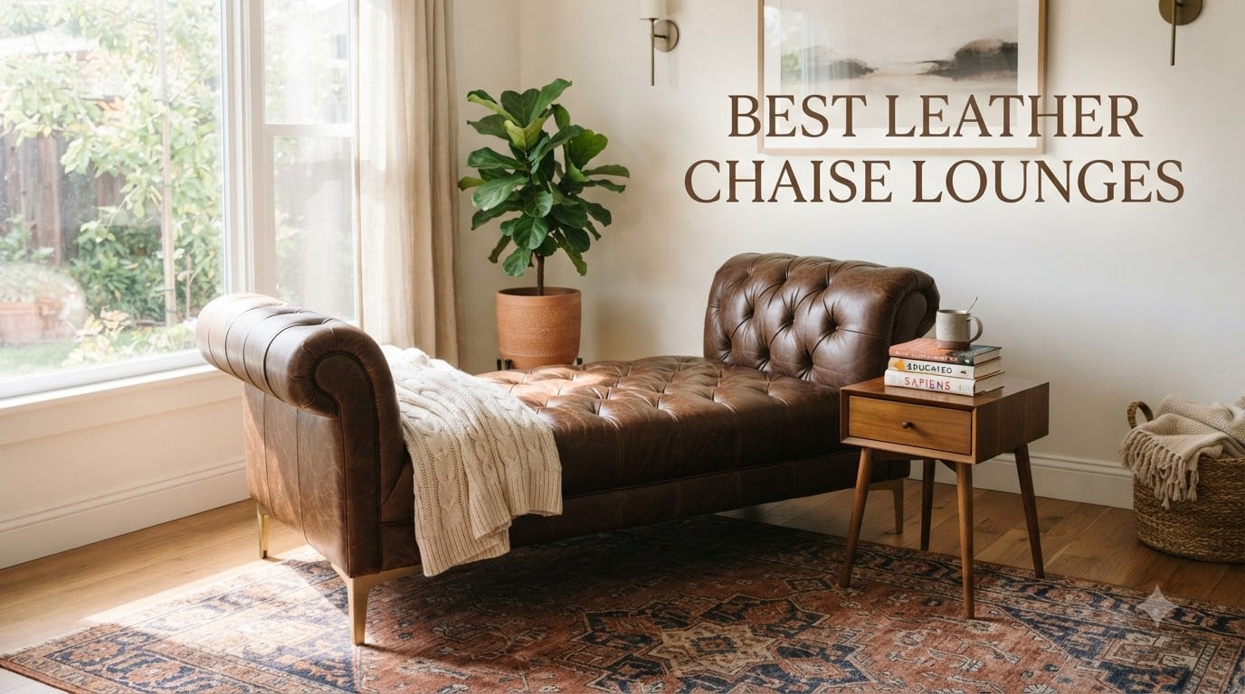 best leather chaise lounges