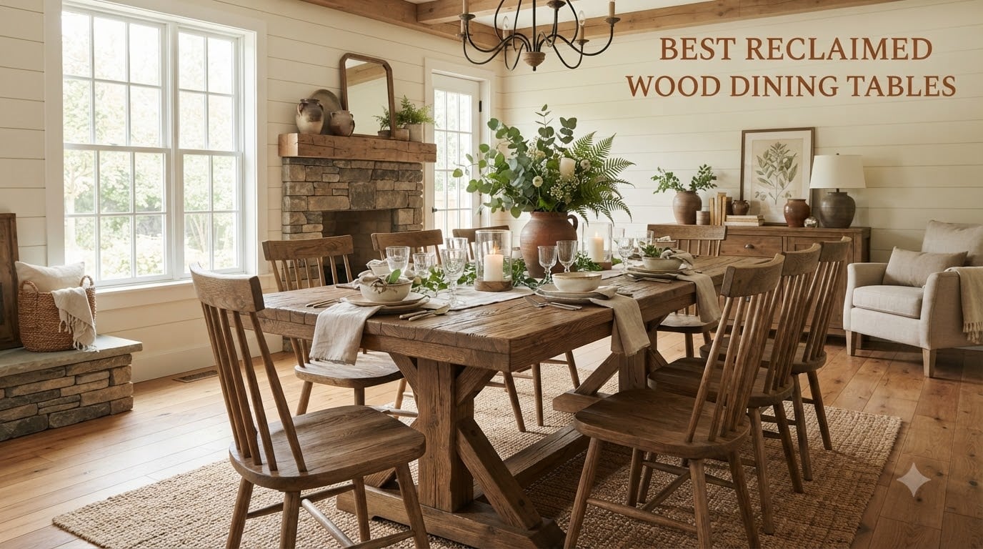 best reclaimed wood dining tables