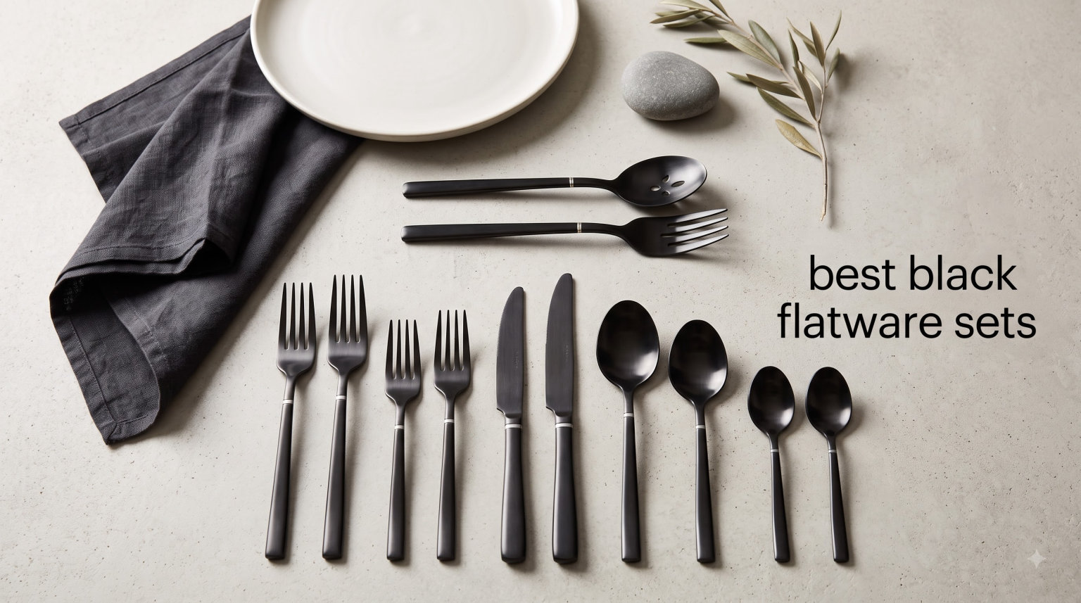 best black flatware sets