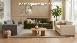 best square arm sofas
