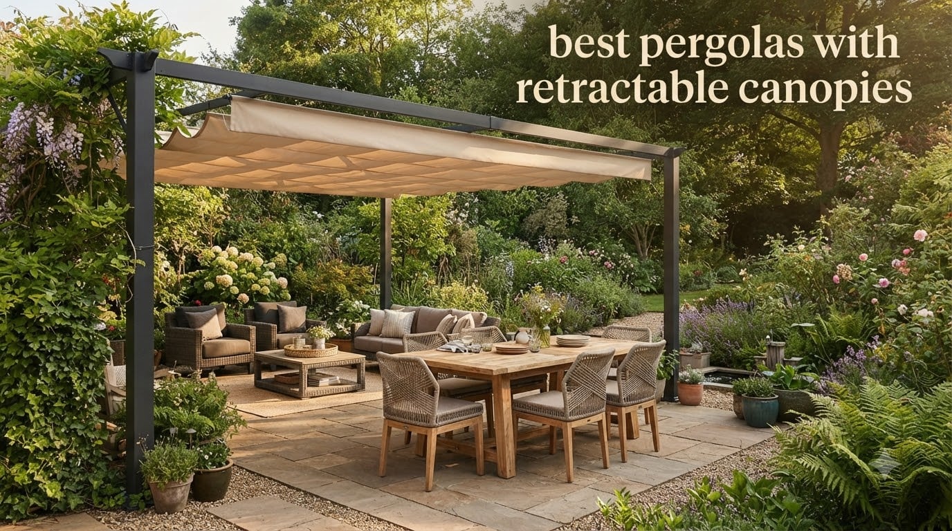best pergolas with retractable canopies