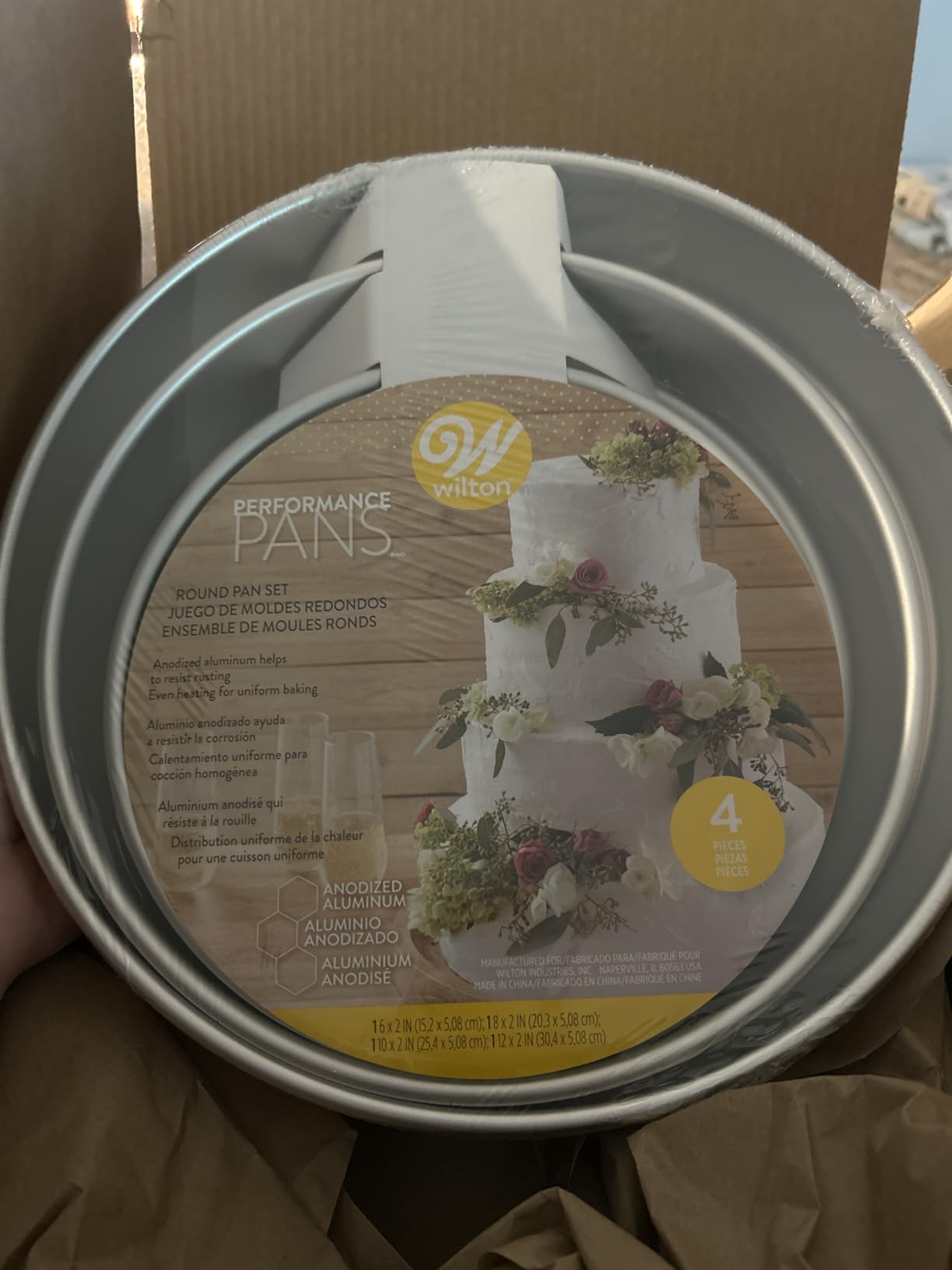 Wilton Aluminum Round Cake Pan Set, Made Without PFAS, 9 x 2 in customer photo 1