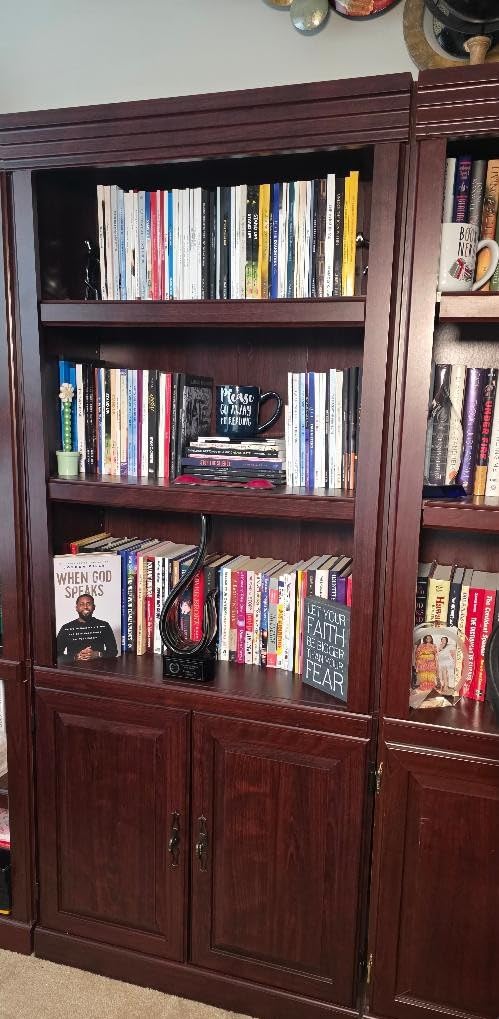 Sauder Heritage Hill Library With Doors/ Book shelf, Classic Cherry finish customer photo 2