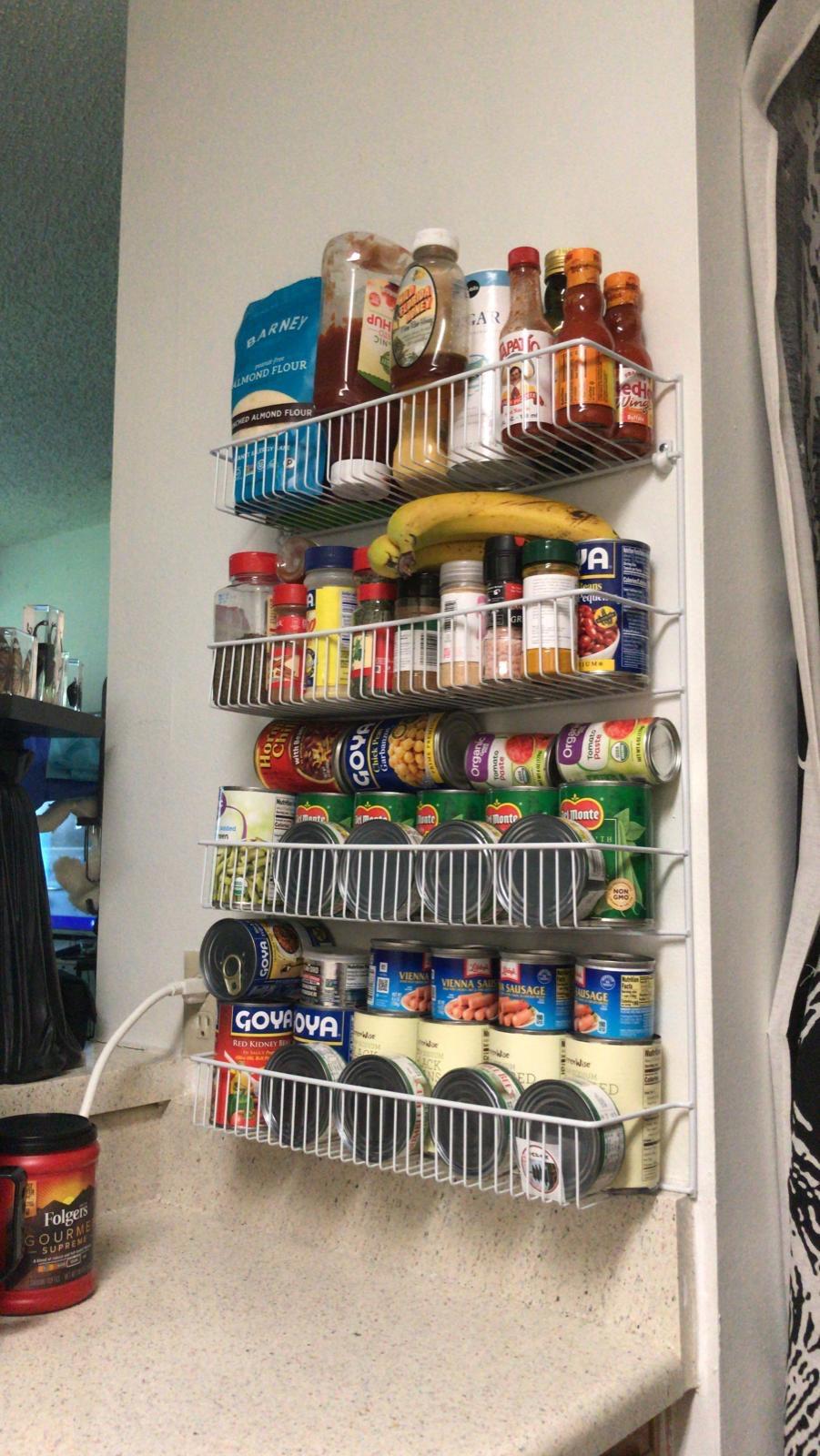 ClosetMaid 3-Tier Hanging Wall Mounted Metal Rack for Spices, Shelf Storage, Pantry Organization, Laundry, Kitchen, Bathroom, White, 8022 customer photo 2