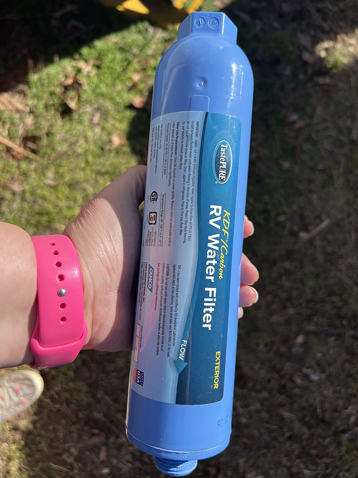 Camco Tastepure RV Water Filter - GAC & KDF Filtration - Made in the USA customer photo 1