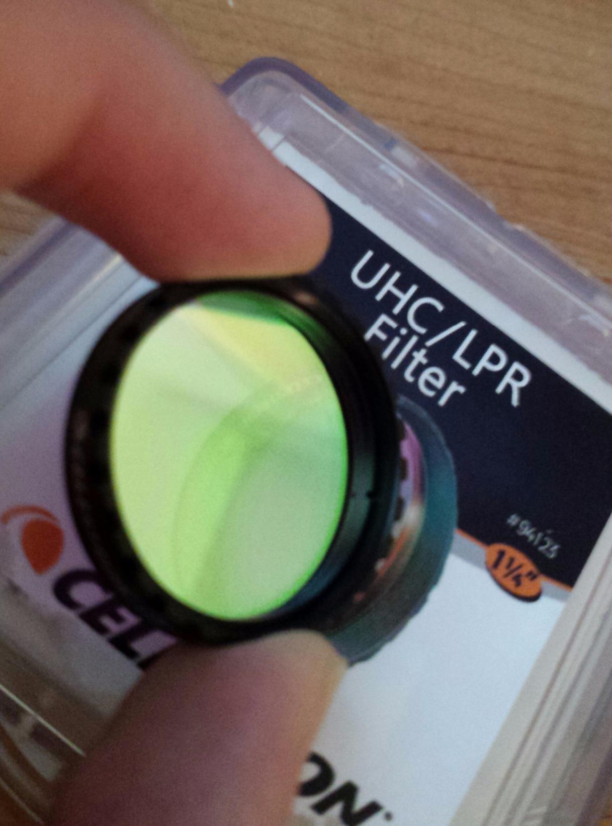 Celestron UHC/LPR Light Pollution Reduction Filter for Telescopes – 1.25