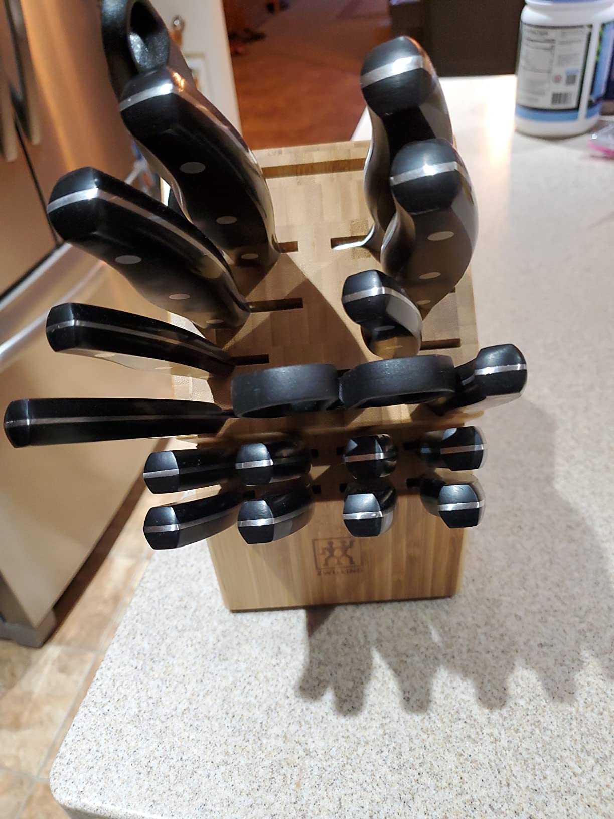 ZWILLING Twin Signature 19-pc Kitchen Knife Set with Block, Chef Knife, Professional Chef Knife Set, German Knife Set Light Brown customer photo 1