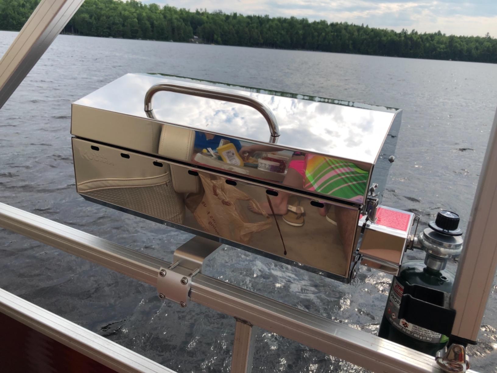 Kuuma Stow and Go Propane Tabletop and Mountable Grill - Stainless Steel Gas Grill with Foldable Legs | Great for Camping, Boating, Picnics, Barbeques & More |13,000 BTUs - (58130) customer photo 1